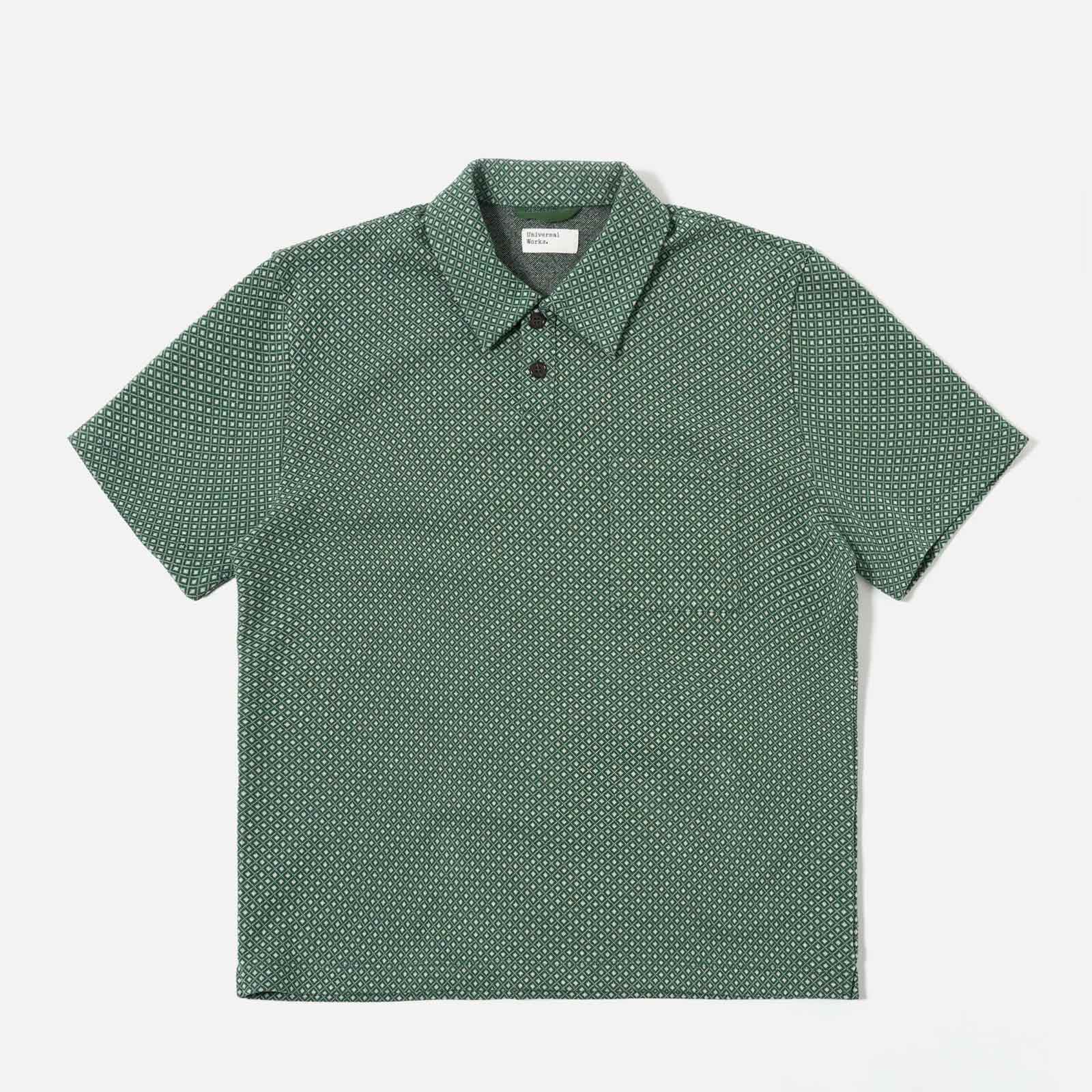 Argyll Jersey Newlyn Poloshirt green Universal Works