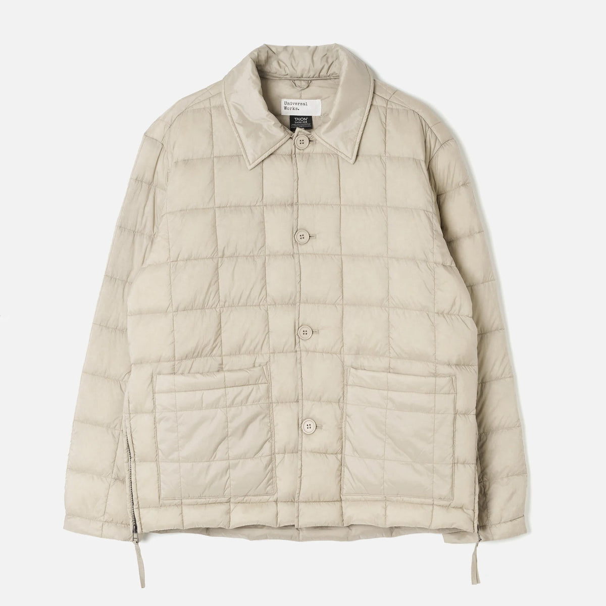Down Cardigan Nylon Soft Shell ice grey