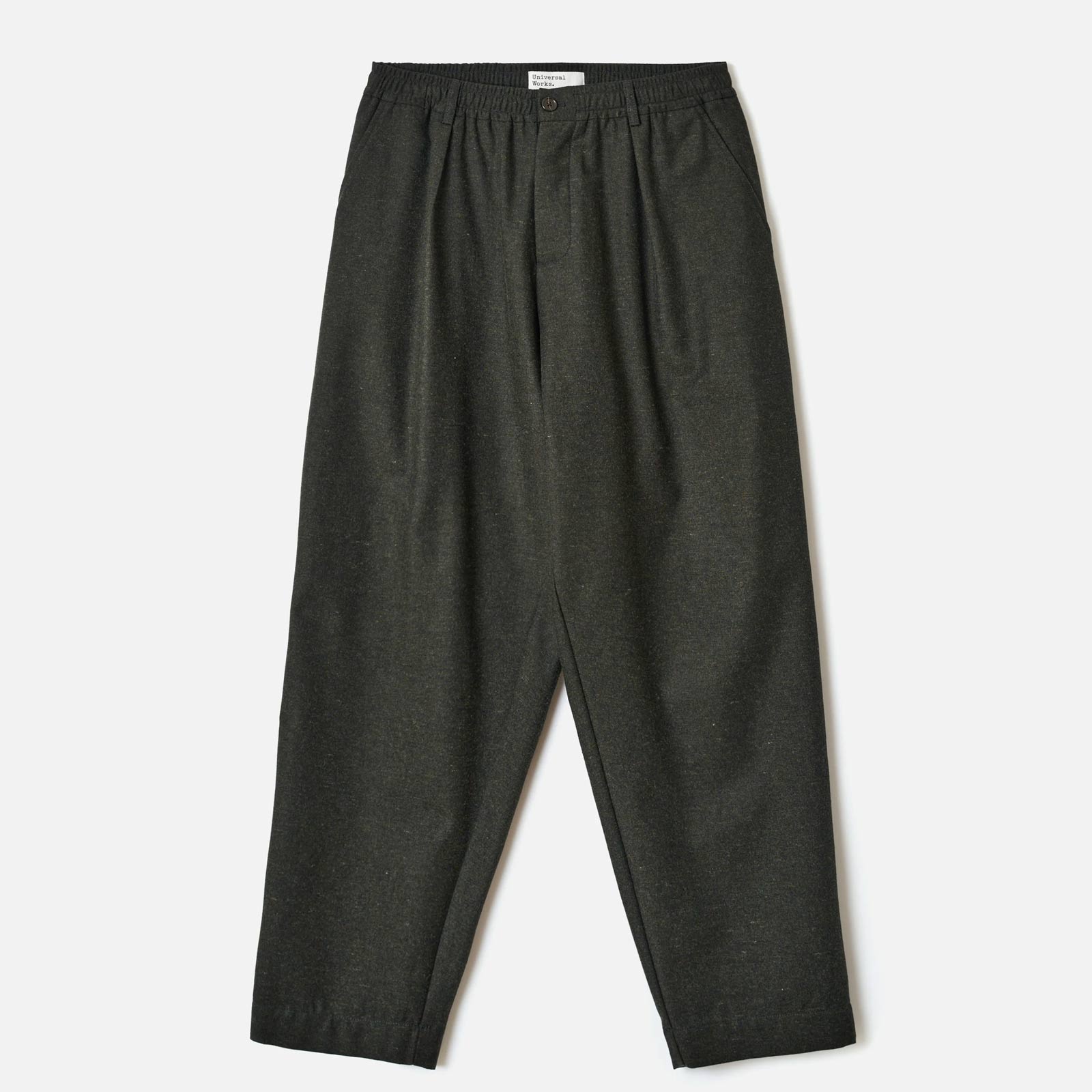 Recycled It Tweed Pleated Track Pant olive