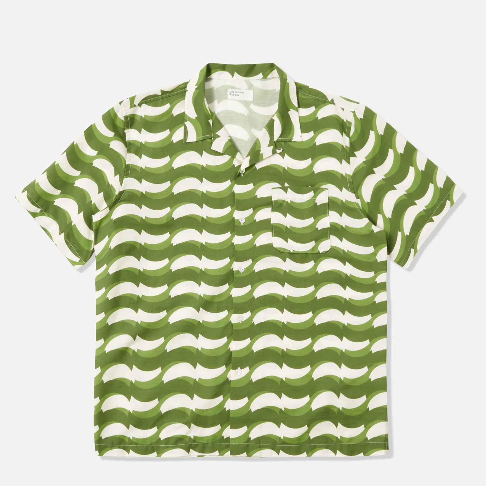 Road Shirt Geo Wave Print green