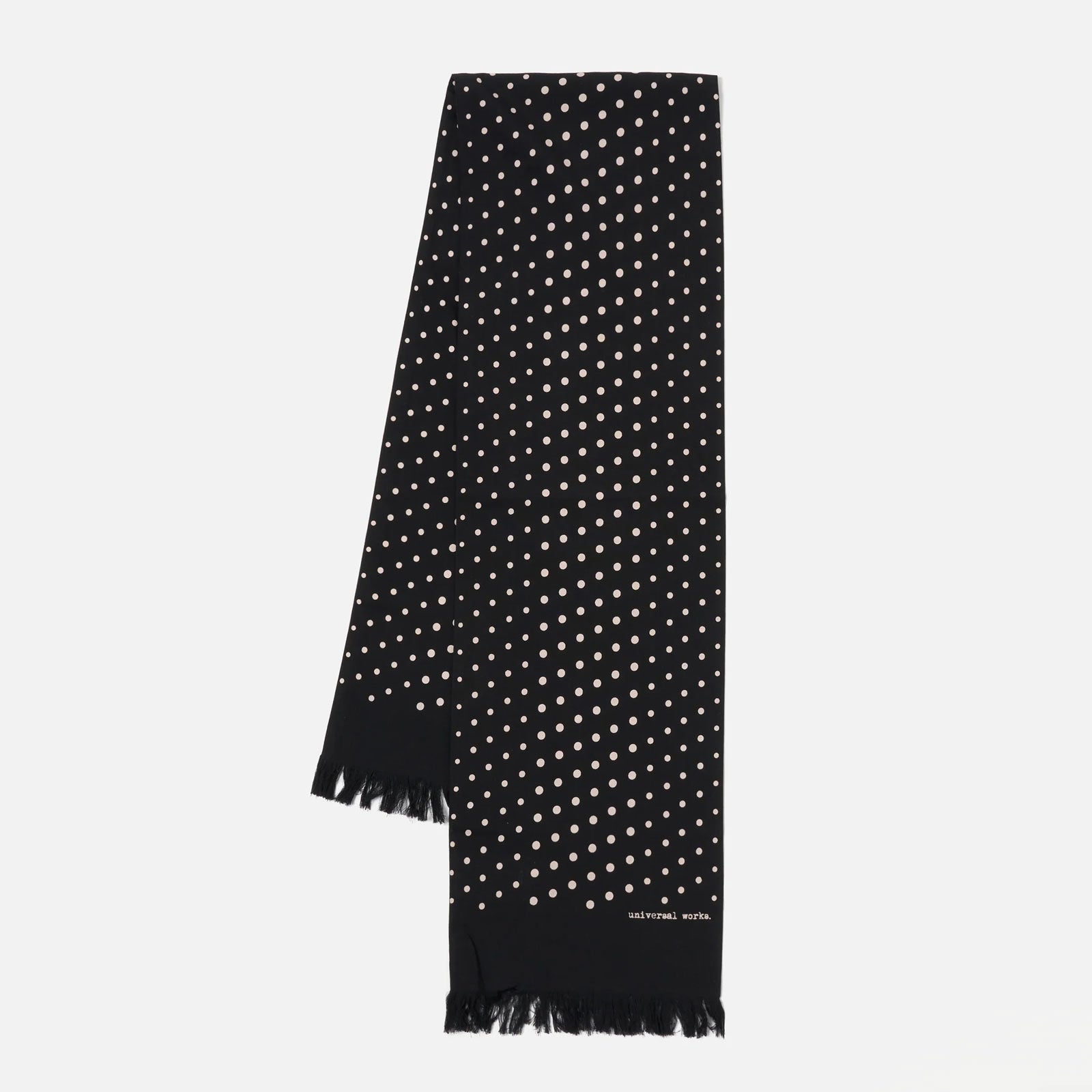 Short Dot Print Scarf black Universal Works