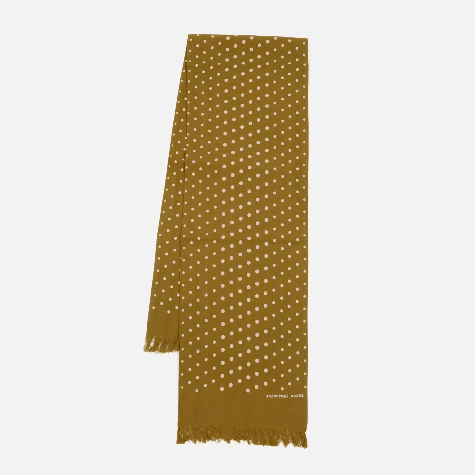 Short Dot Print Scarf mustard Universal Works