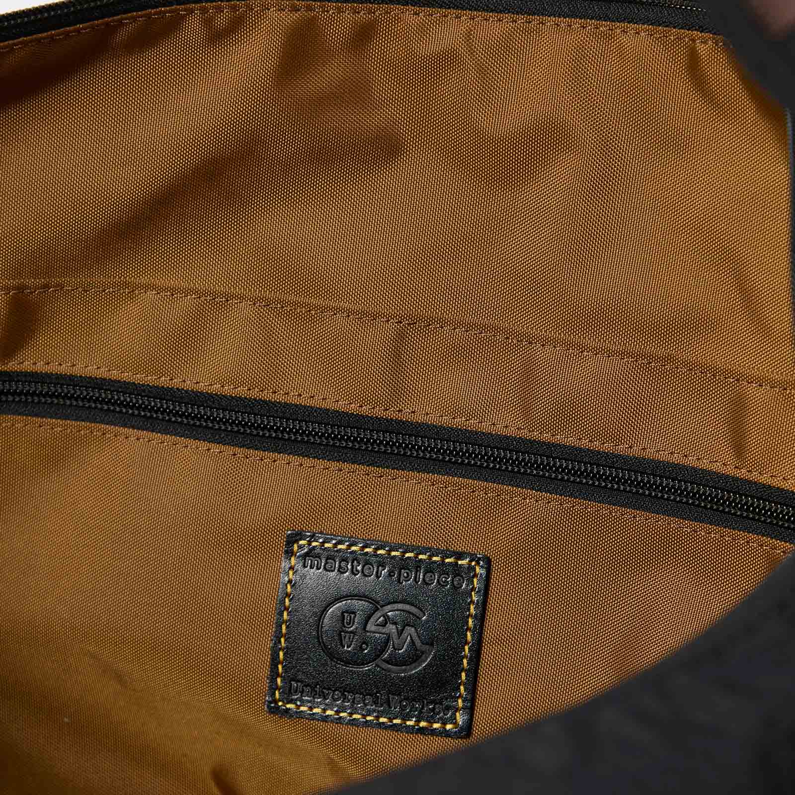 master-piece x U.W. Large Canvas Shoulder Bag black Universal Works