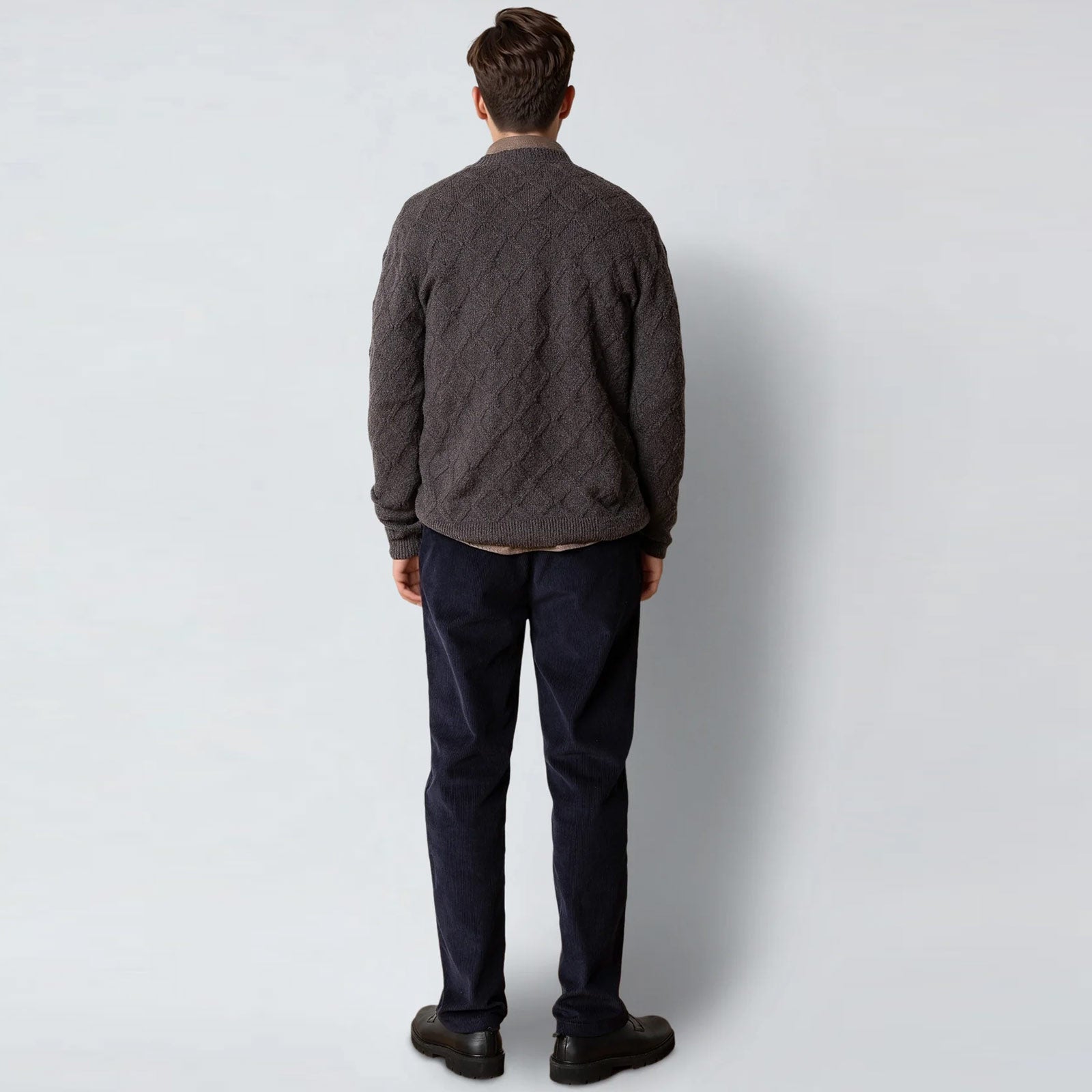 Avery Cable Knit taupe brown melange Clean Cut Copenhagen