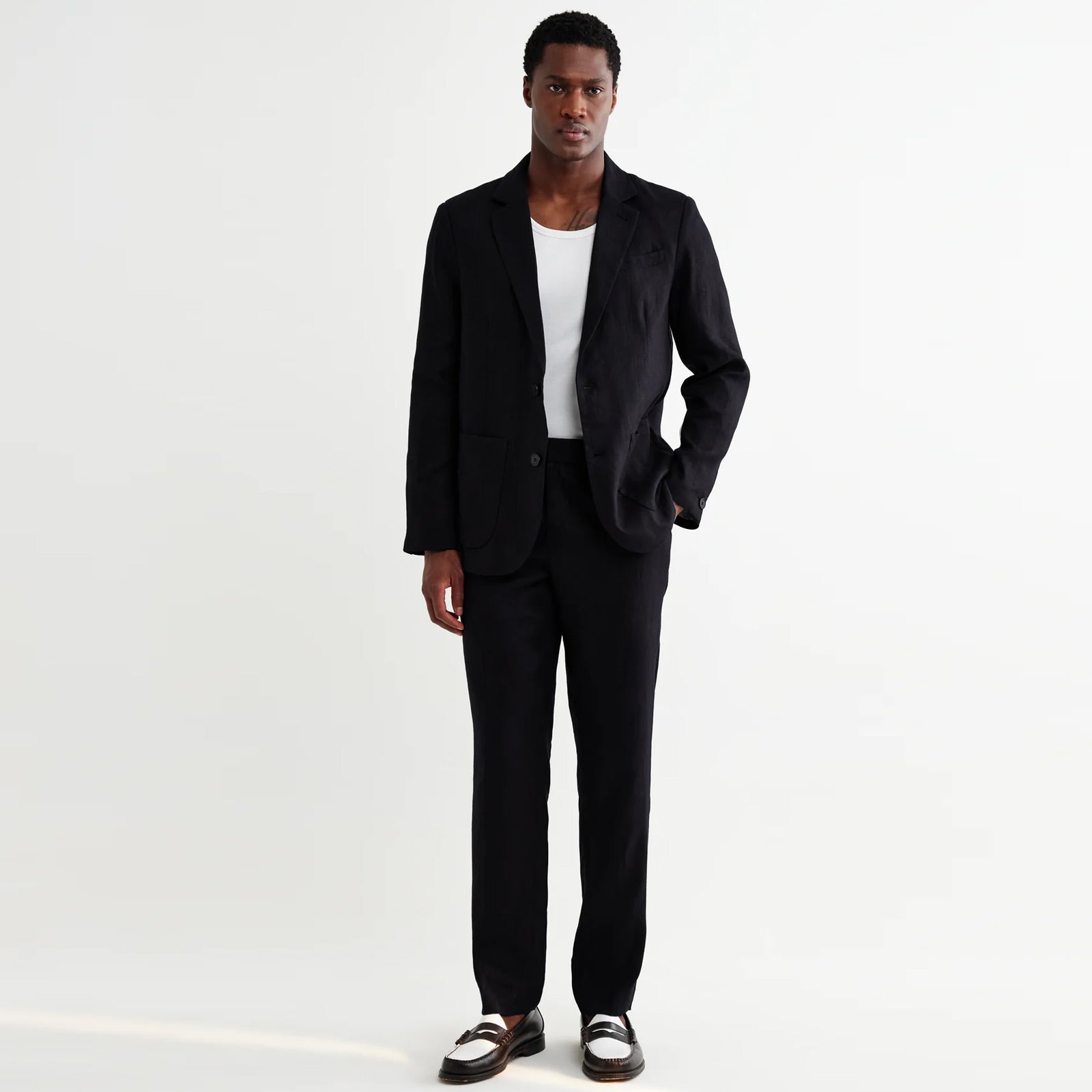 Fintry 2.0 Linen Blazer midnight Wax London