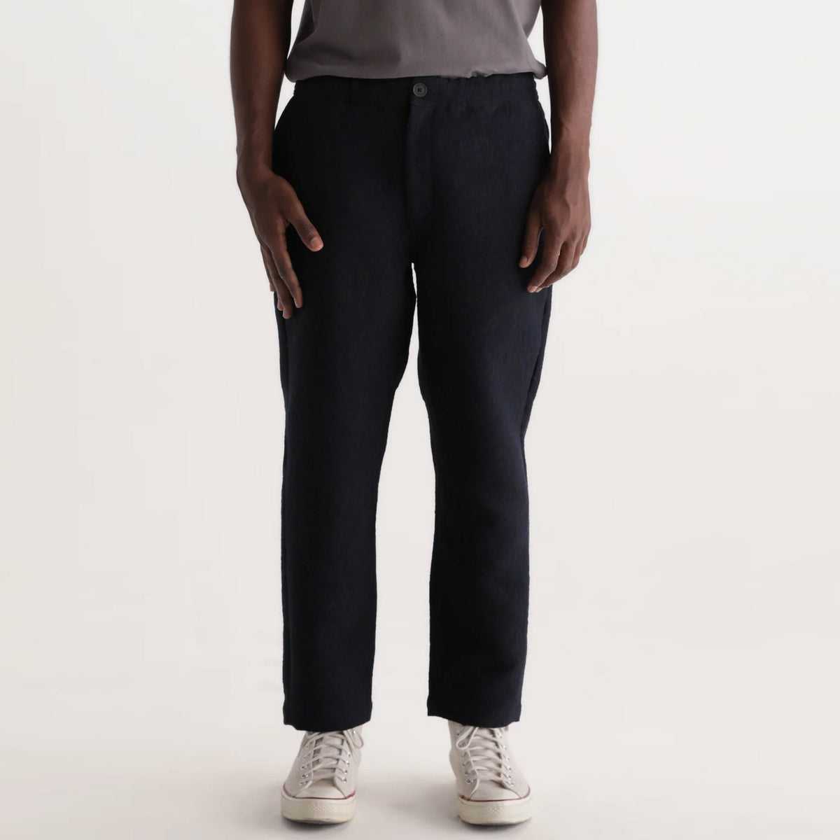 Kurt Tonal Jacquard Trousers navy/black