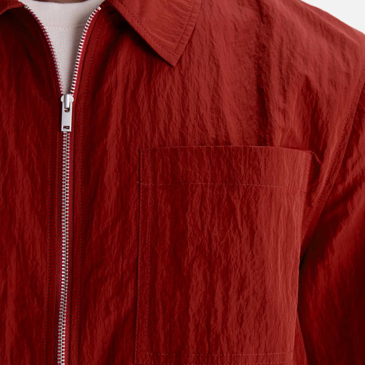 Lytton Crinkle Nylon Overshirt red