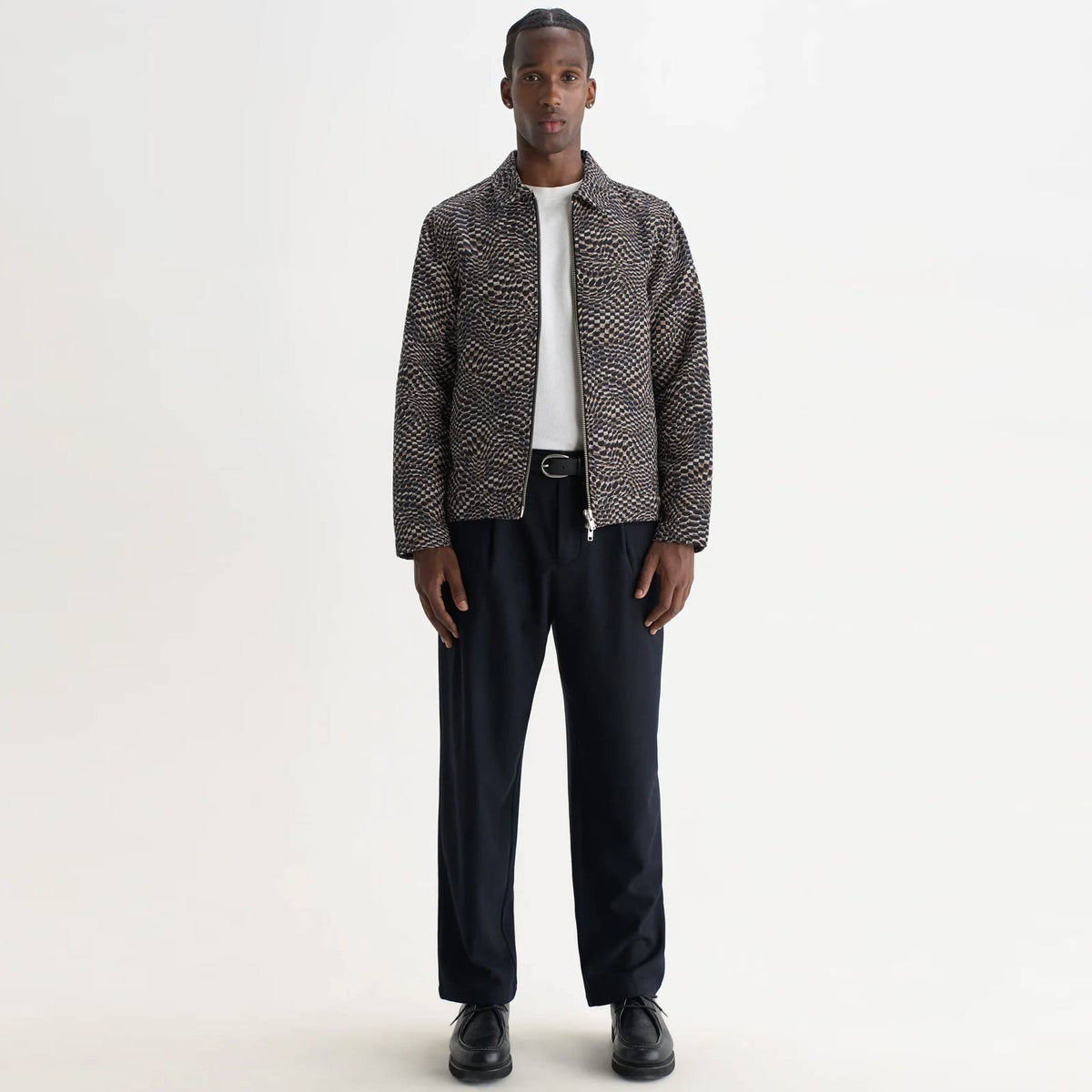 Park Geo Wave Jacquard Jacket navy/brown