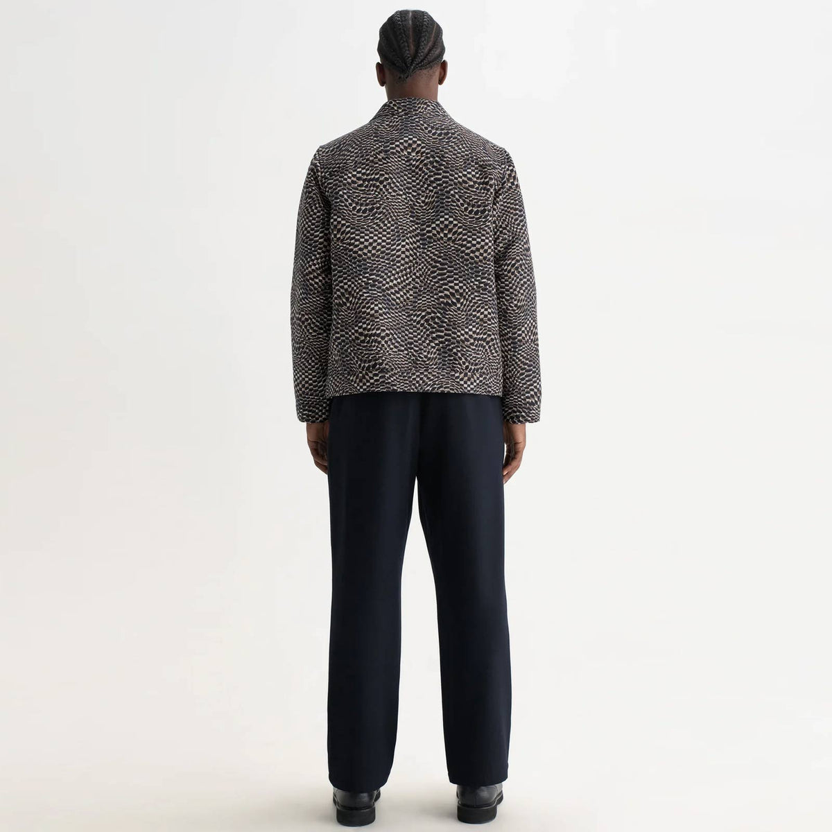 Park Geo Wave Jacquard Jacket navy/brown