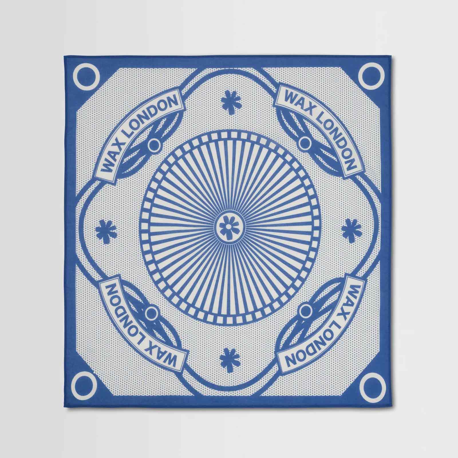 Sloane Neckscarf ecru/blue Wax London