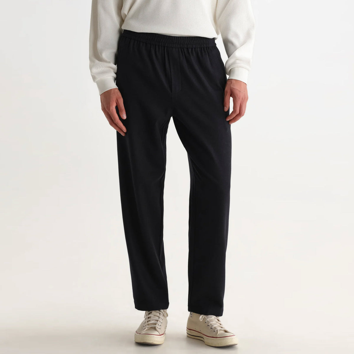 Tyne Wool Blend Trousers navy