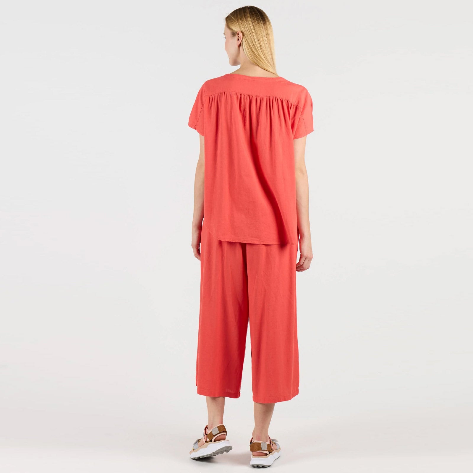 WeBea Linen Shirt coral