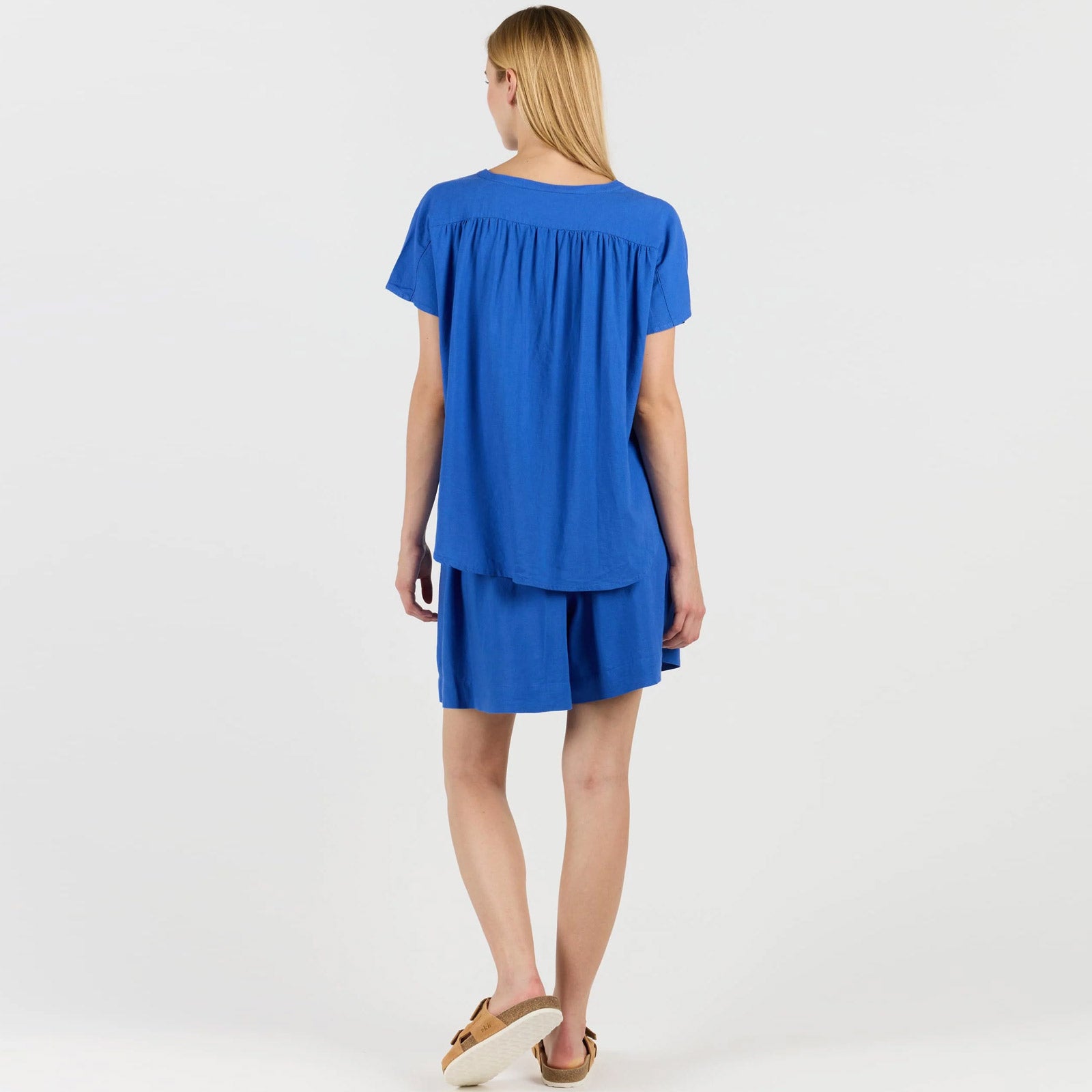 WeBea Linen Shirt royal blue