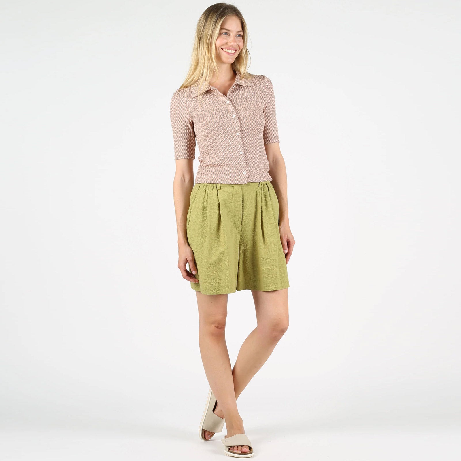 WeSofia Knit Polo Shirt almond Wemoto