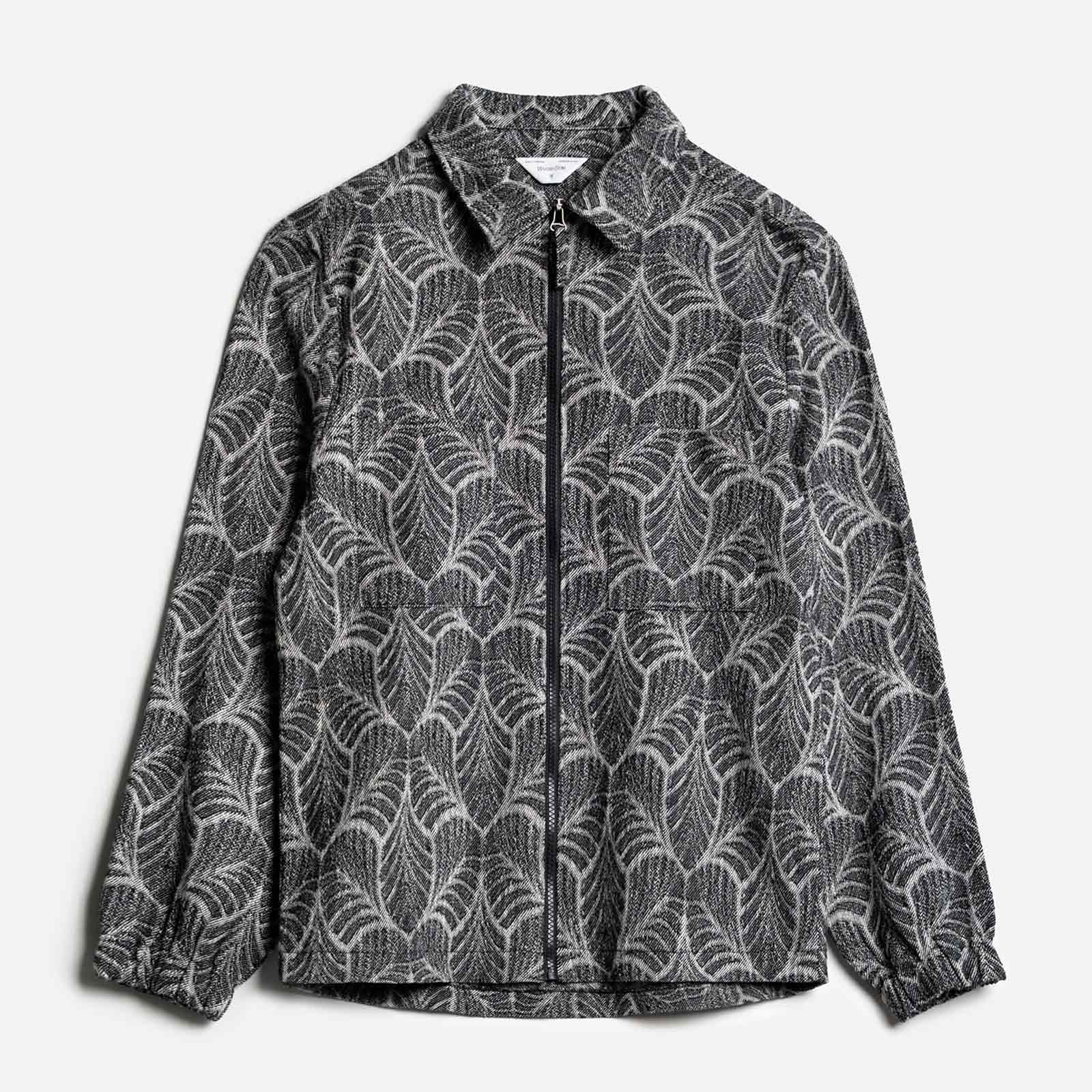 Aidan Jacket nero jacquard Wooden
