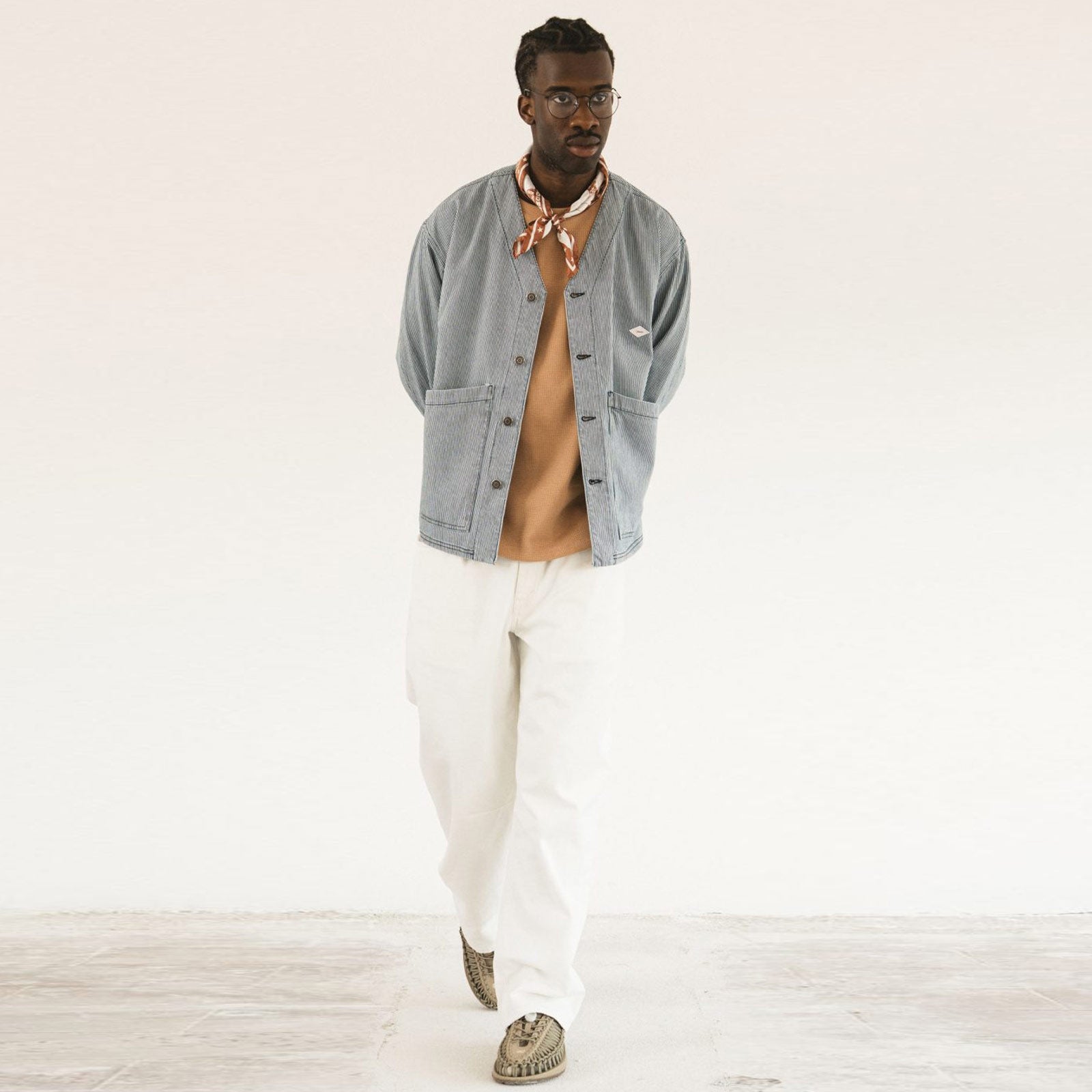 Loco Denim Jacket righe Wooden