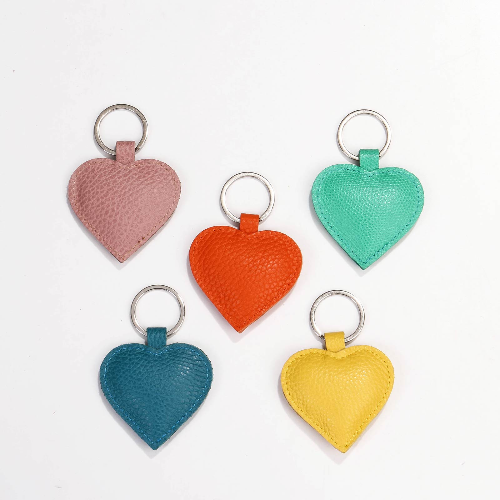 Heart Keyring dull yellow