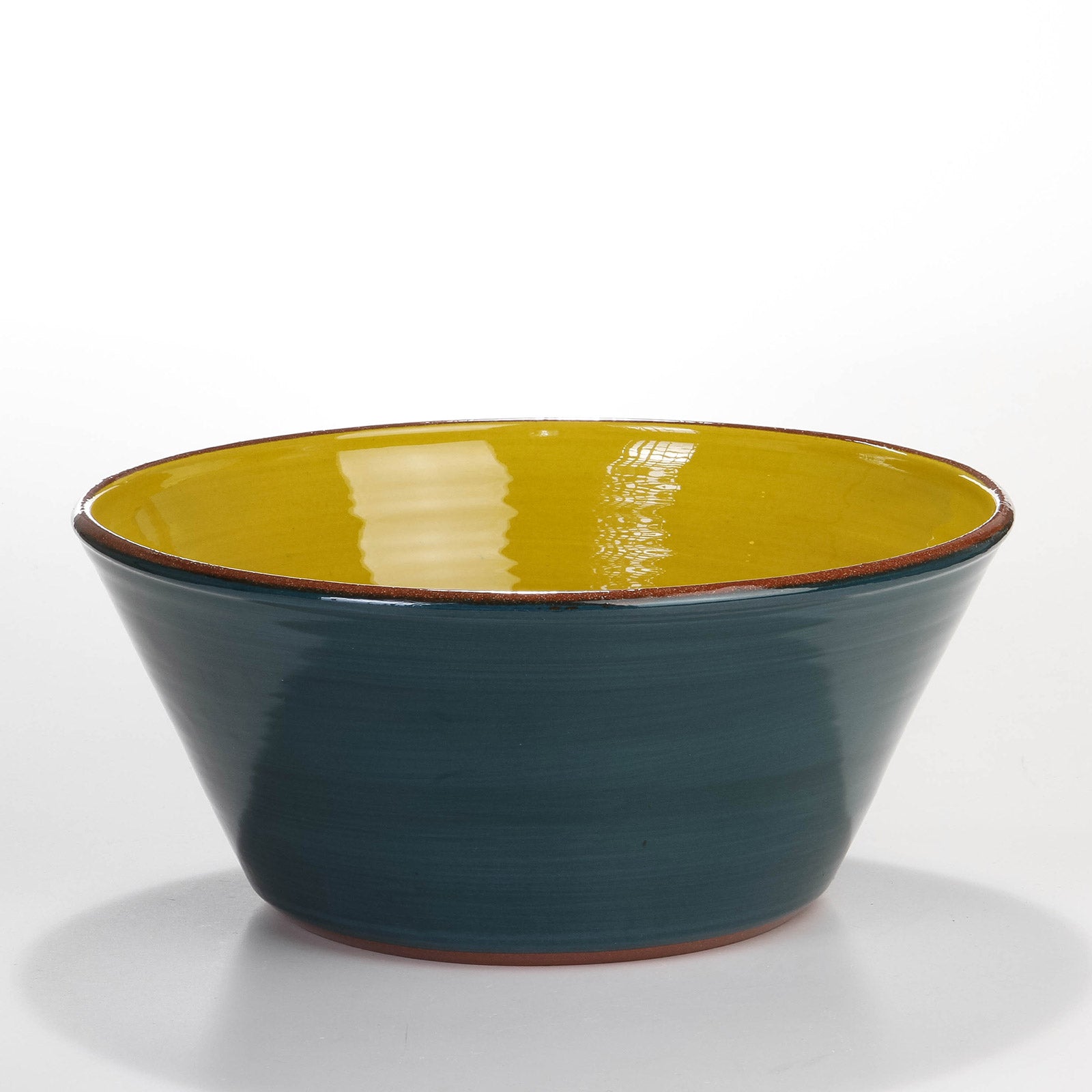 Grand Saladier bleu vert/jaune colza