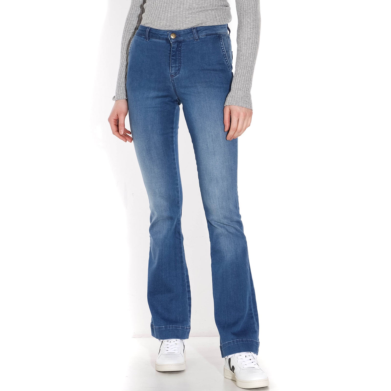Leila Pant blue light denim by-bar Amsterdam
