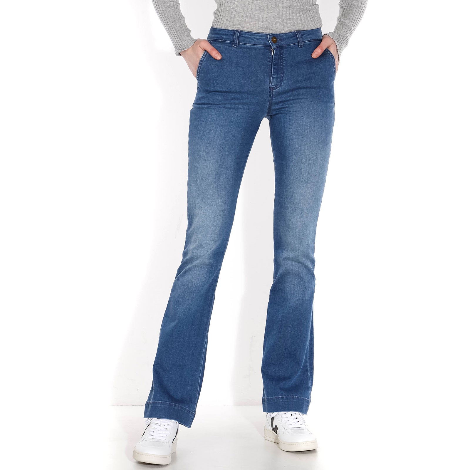 Leila Pant blue light denim by-bar Amsterdam