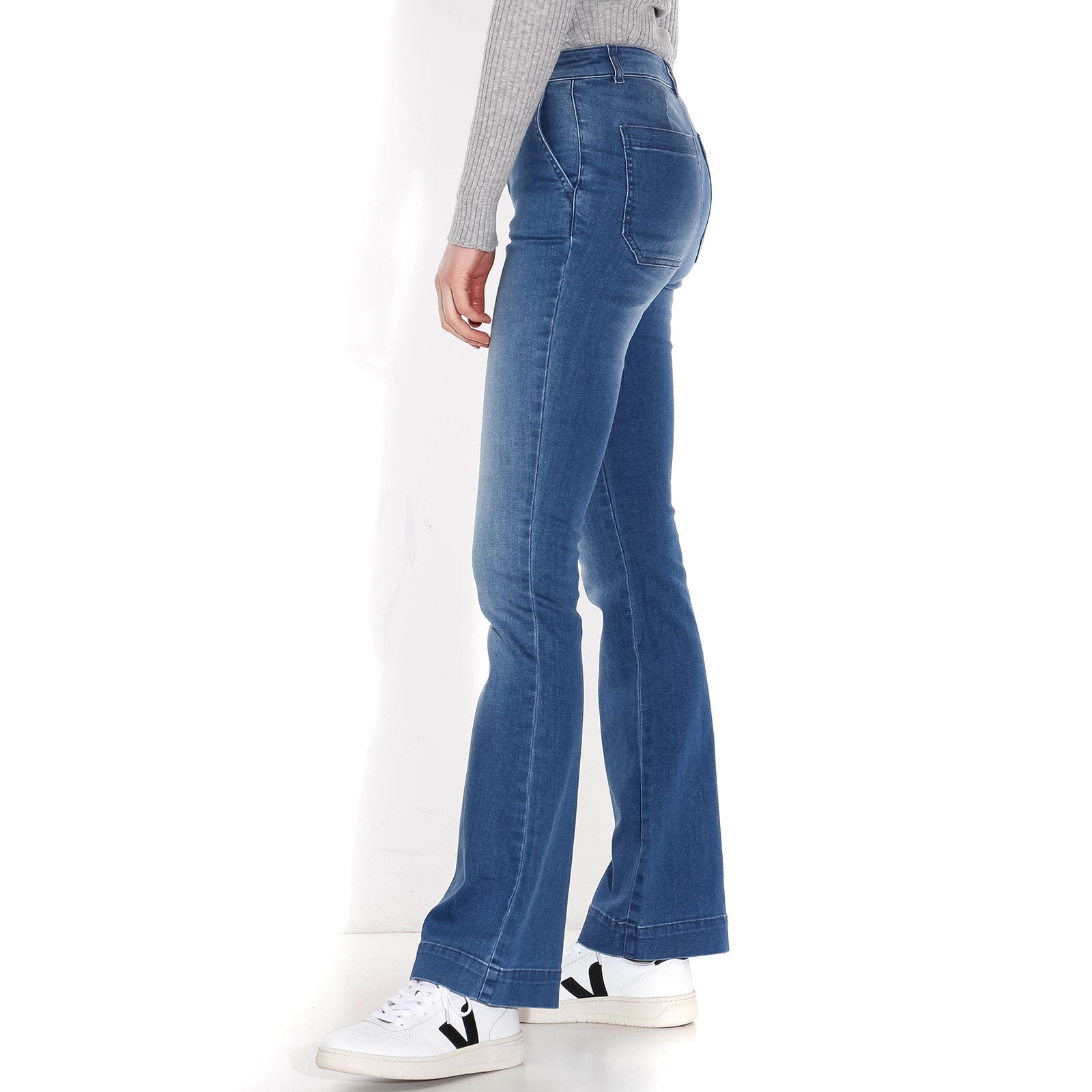 Leila Pant blue light denim by-bar Amsterdam