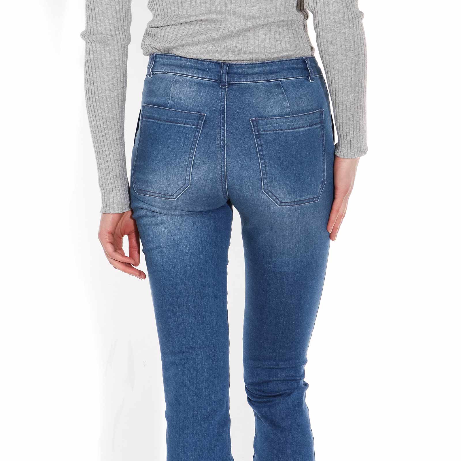 Leila Pant blue light denim by-bar Amsterdam