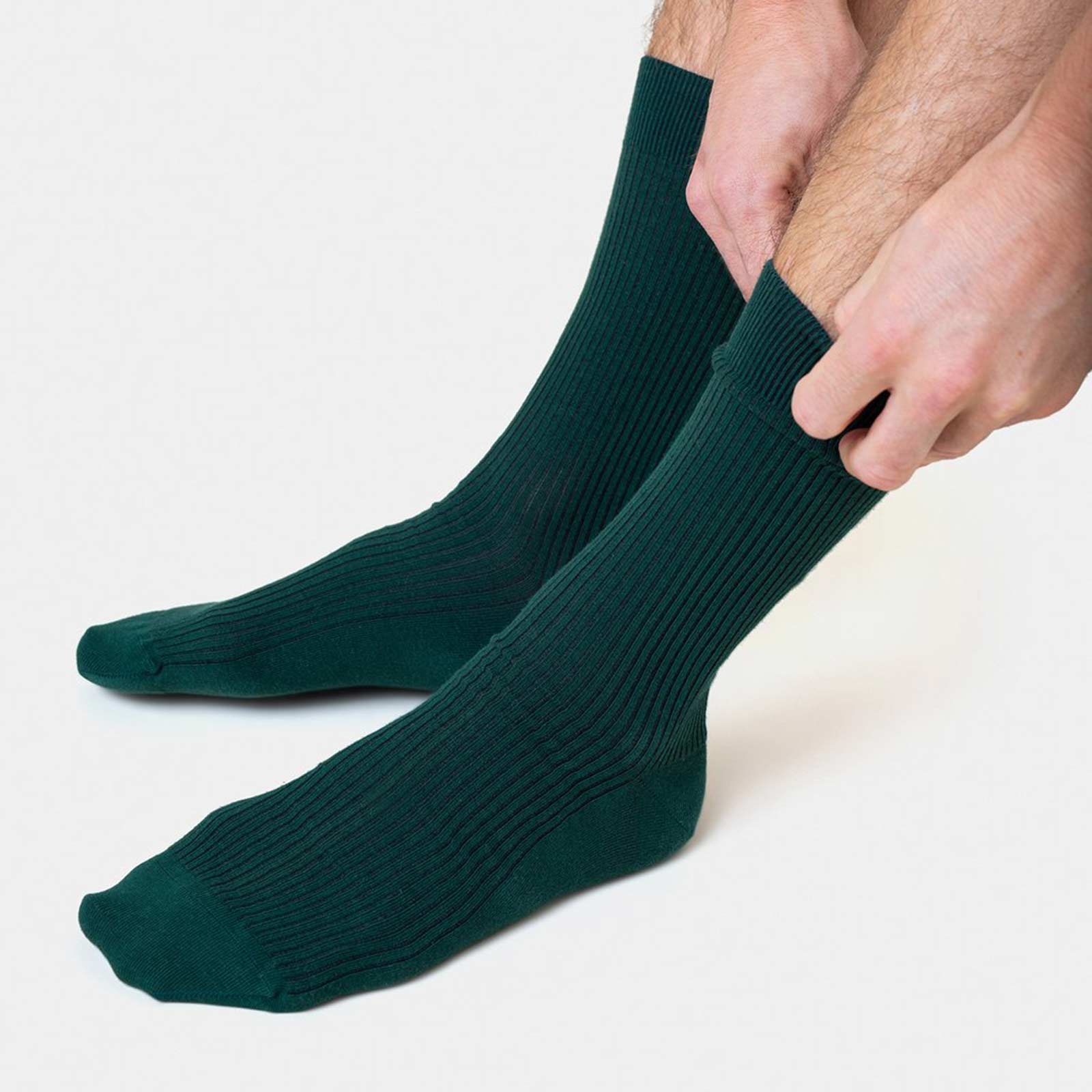 Men Classic Organic Socks emerald green