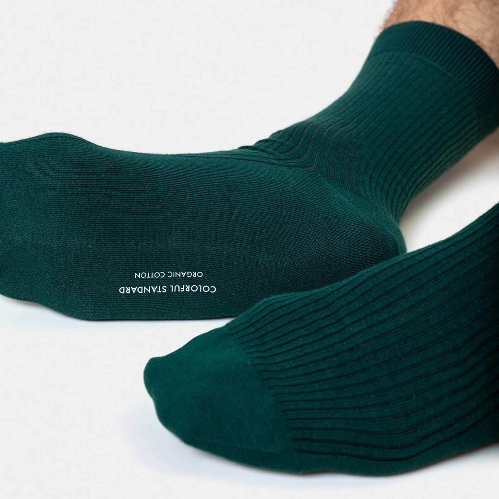 Men Classic Organic Socks emerald green