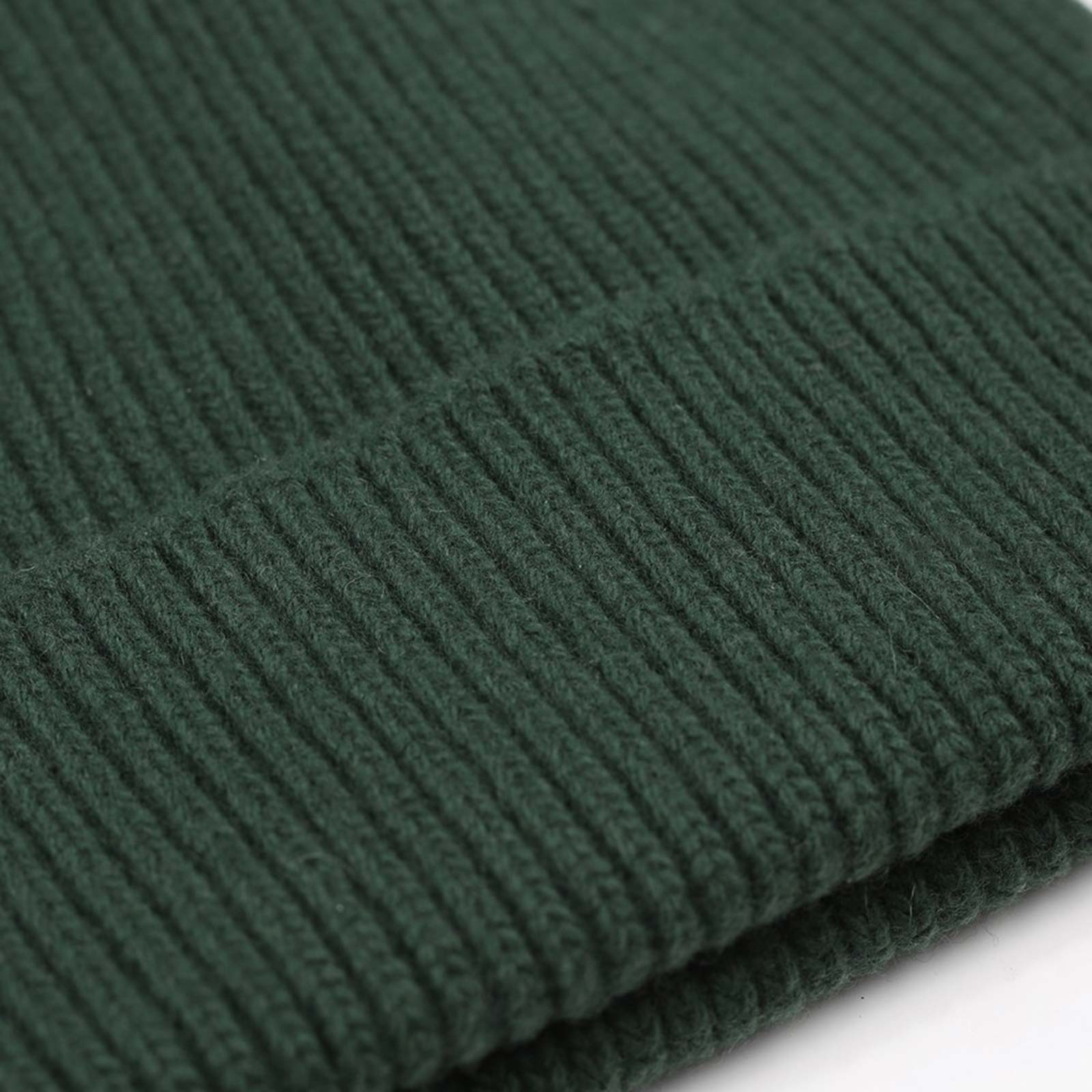 Merino Wool Beanie emerald green