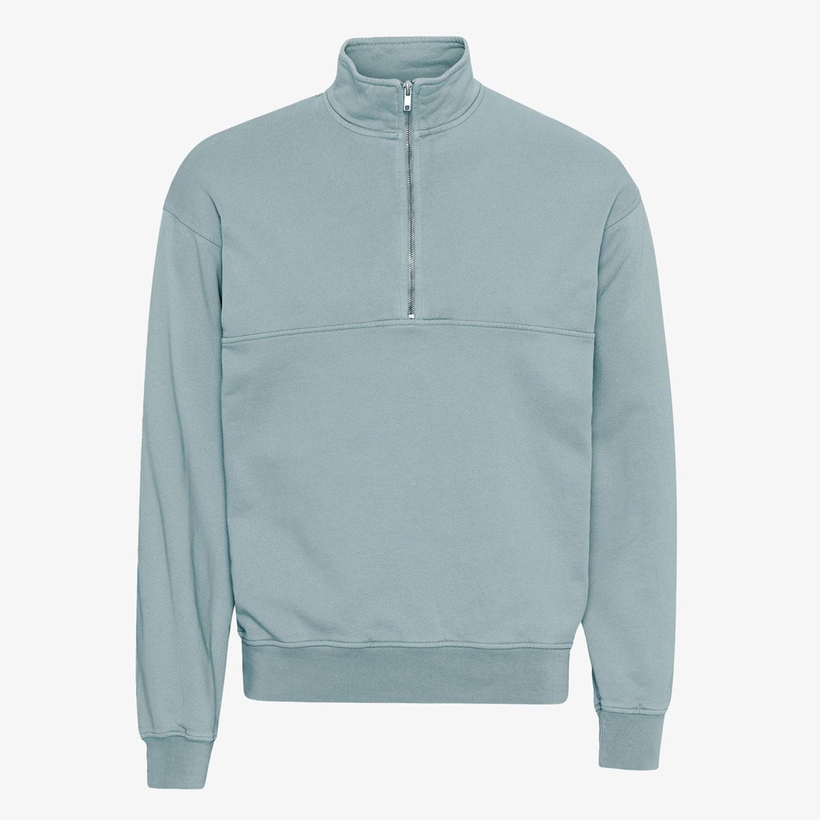 Organic Quarter Zip steel blue