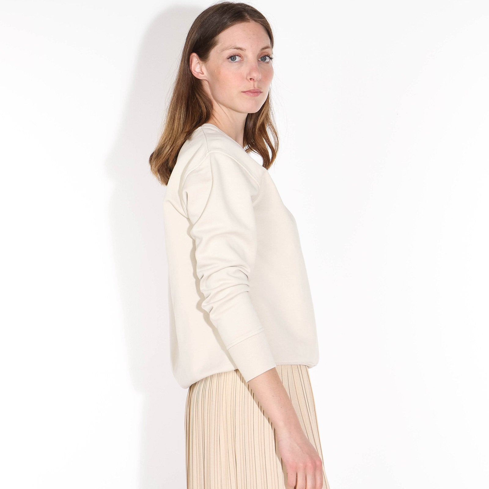 W Classic Organic Crew ivory white