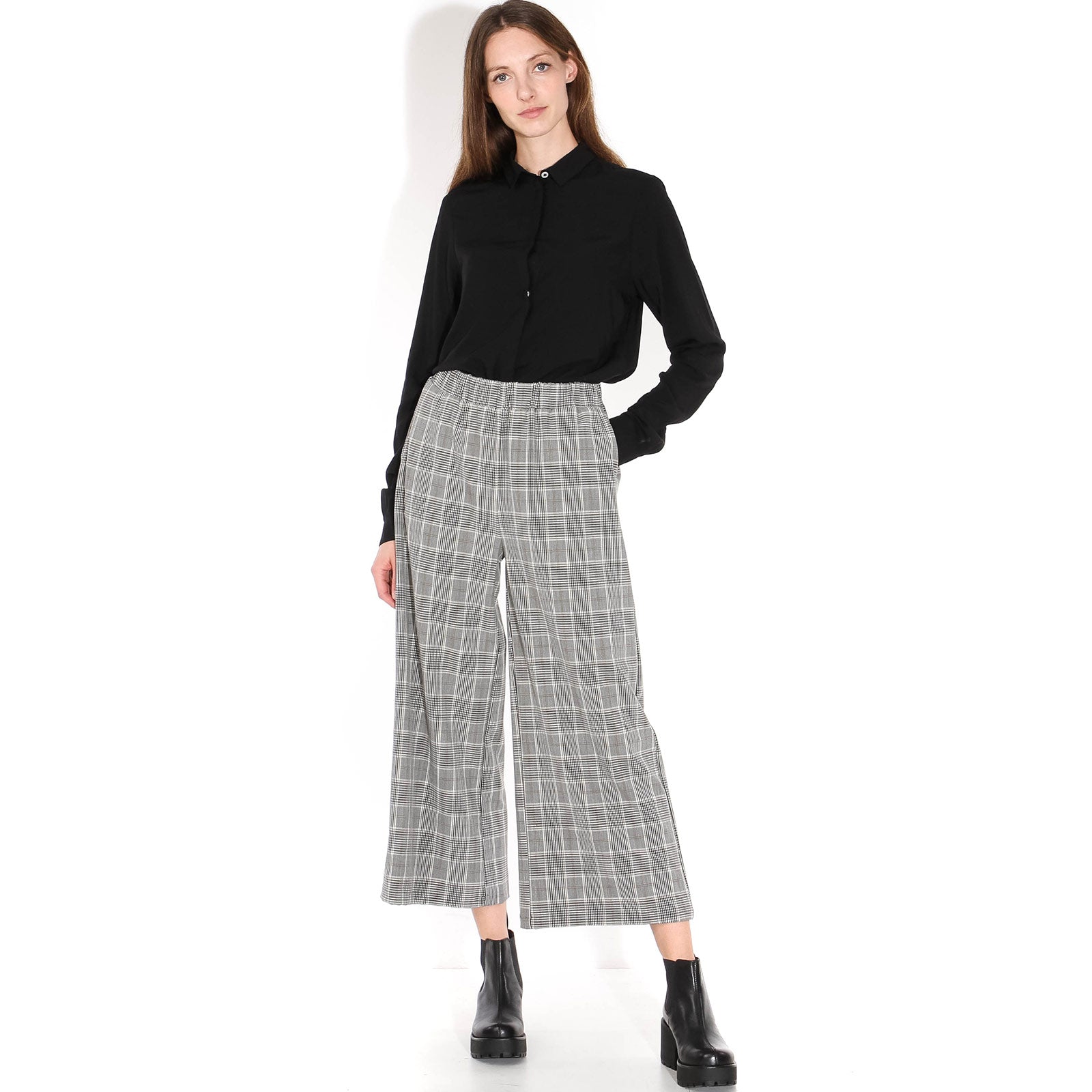 Abel Trousers black white check Dr.Denim