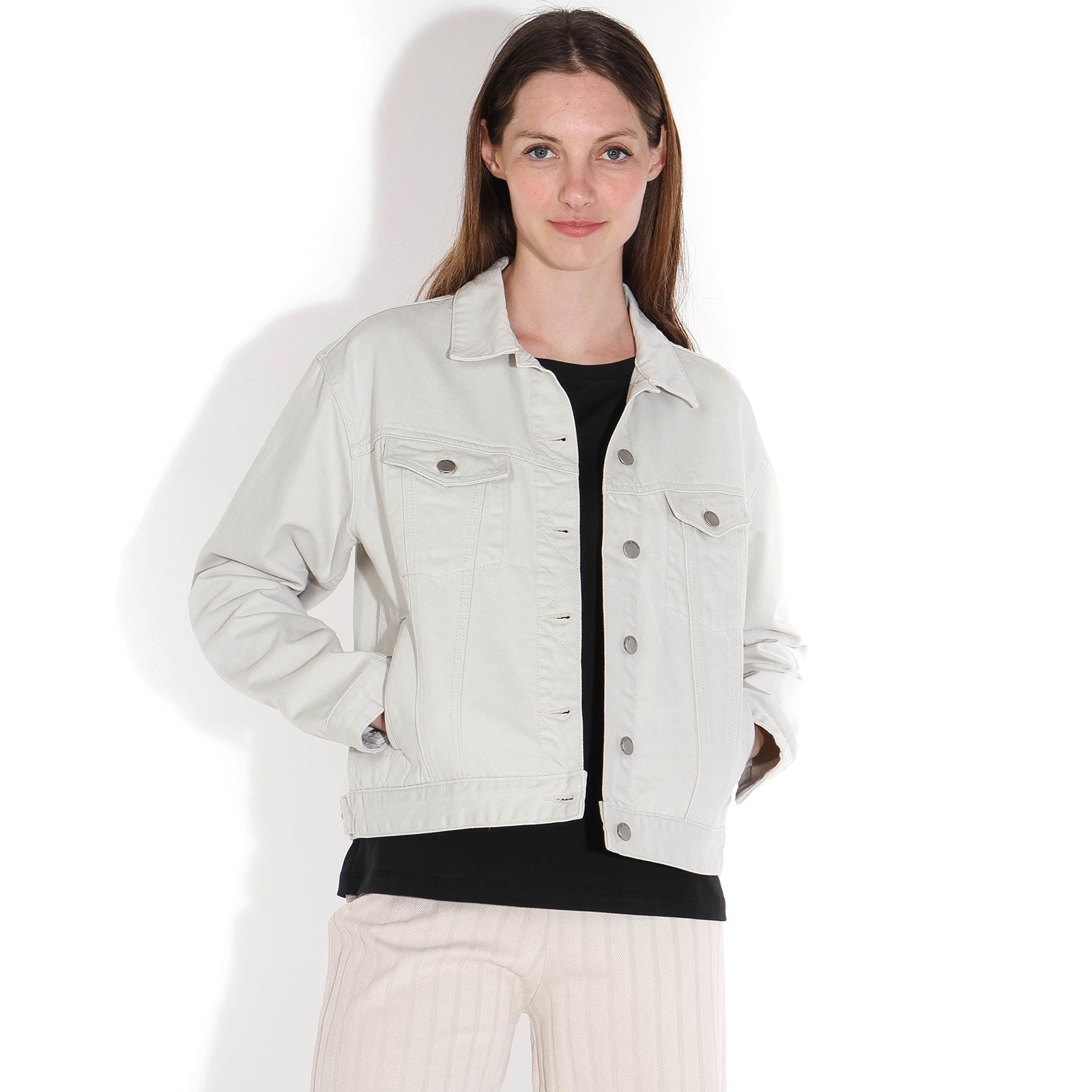 Alva Trucker Jacket washed pinfire Dr.Denim