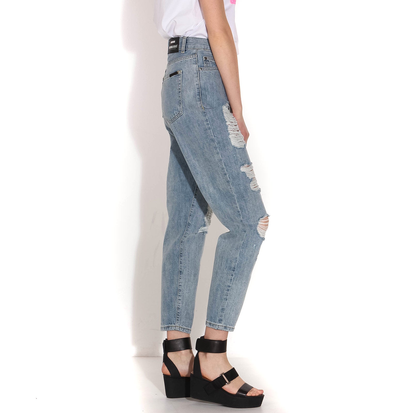 Nora Momjeans 90s light stone damaged Dr.Denim
