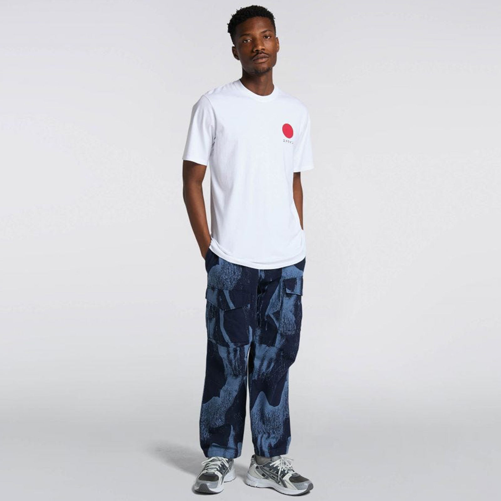 Japanese Sun TS Single Jersey white garment washed