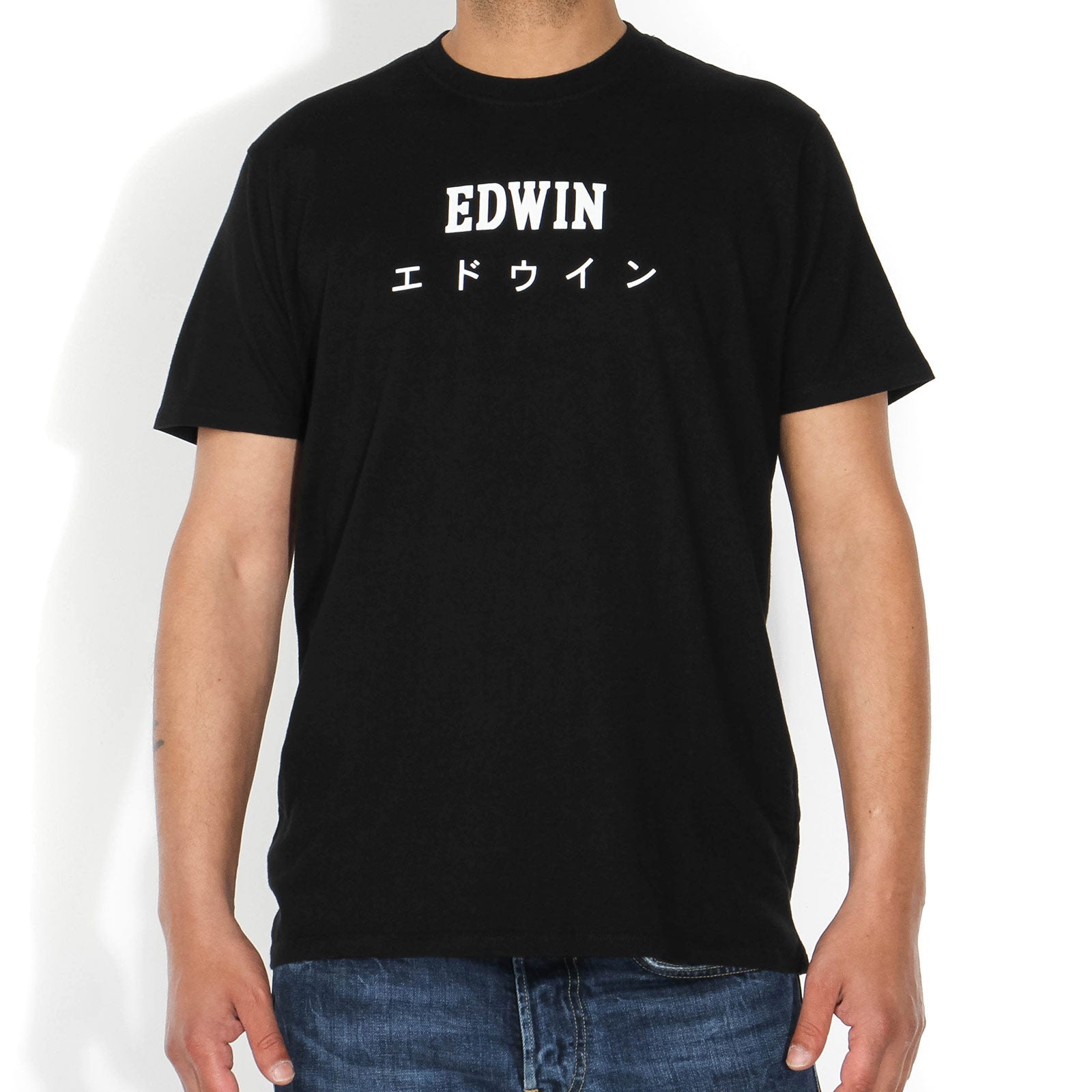 Japan TS Jersey black garment washed Edwin Jeans