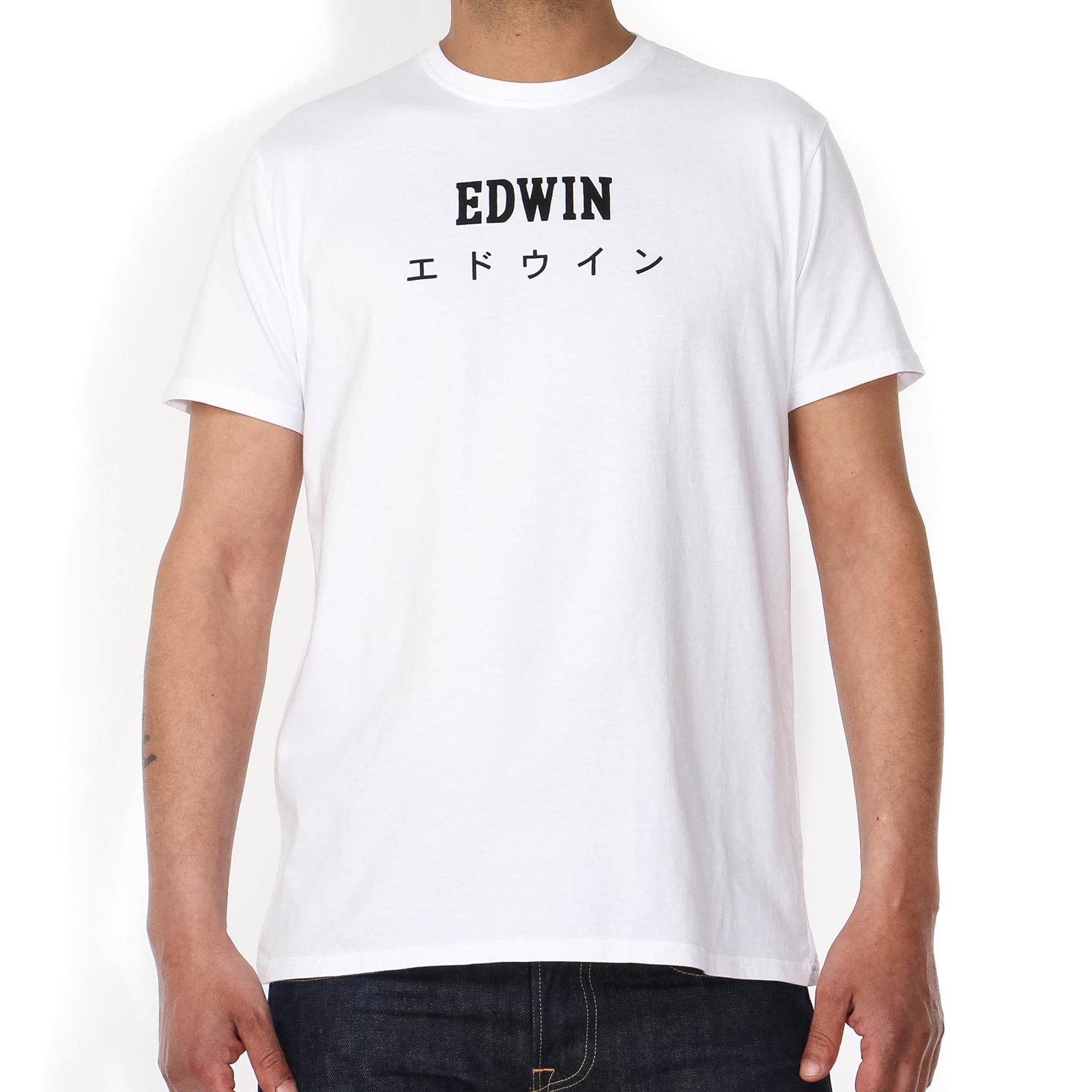 Japan TS Jersey white garment washed Edwin Jeans