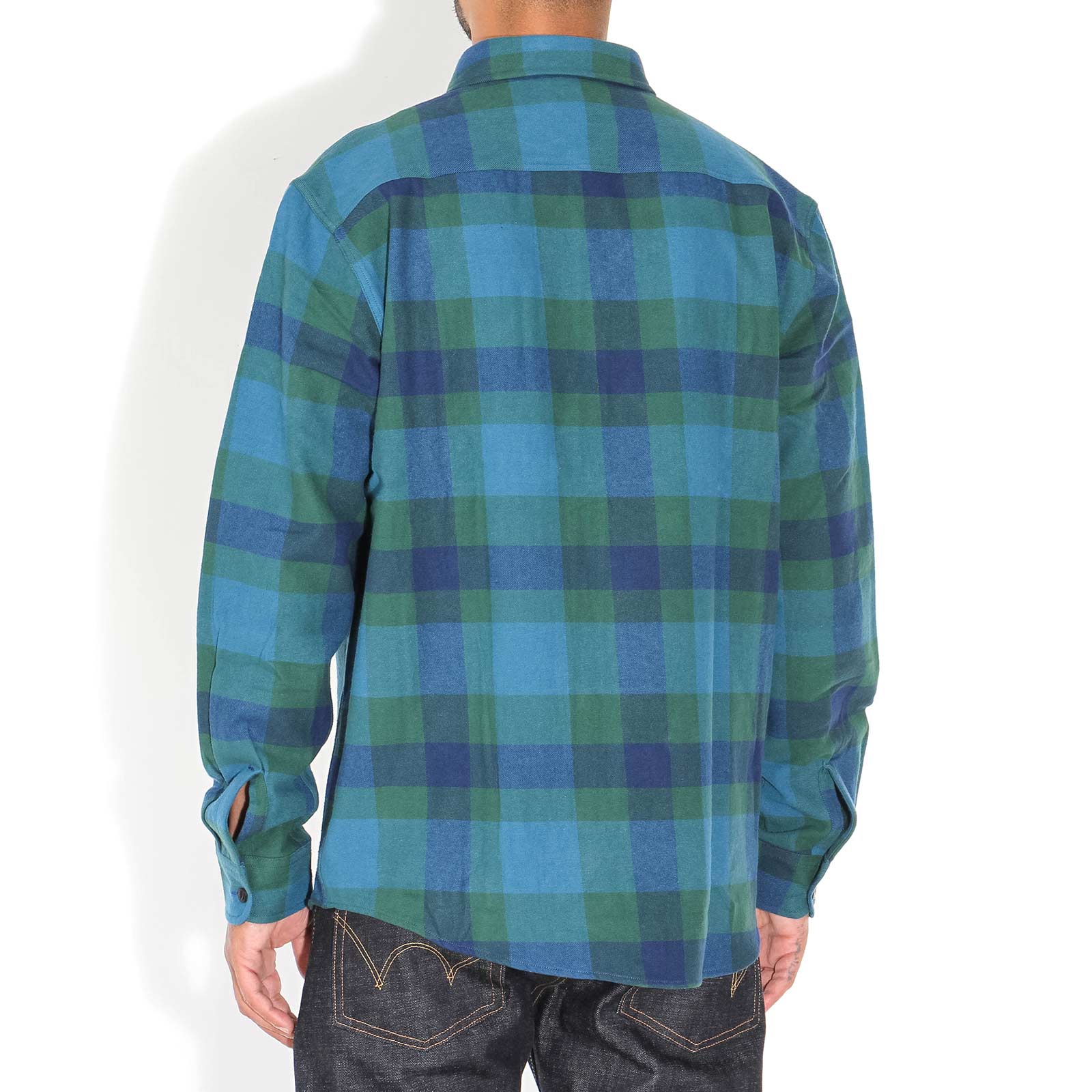 Labour LS Shirt blue/dark green garm Edwin Jeans