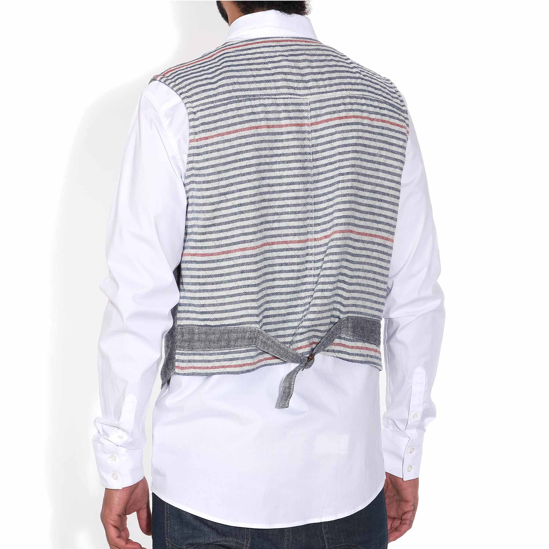 Post Gilet Japanese Quilted Double Weave navy rinsed Edwin Jeans