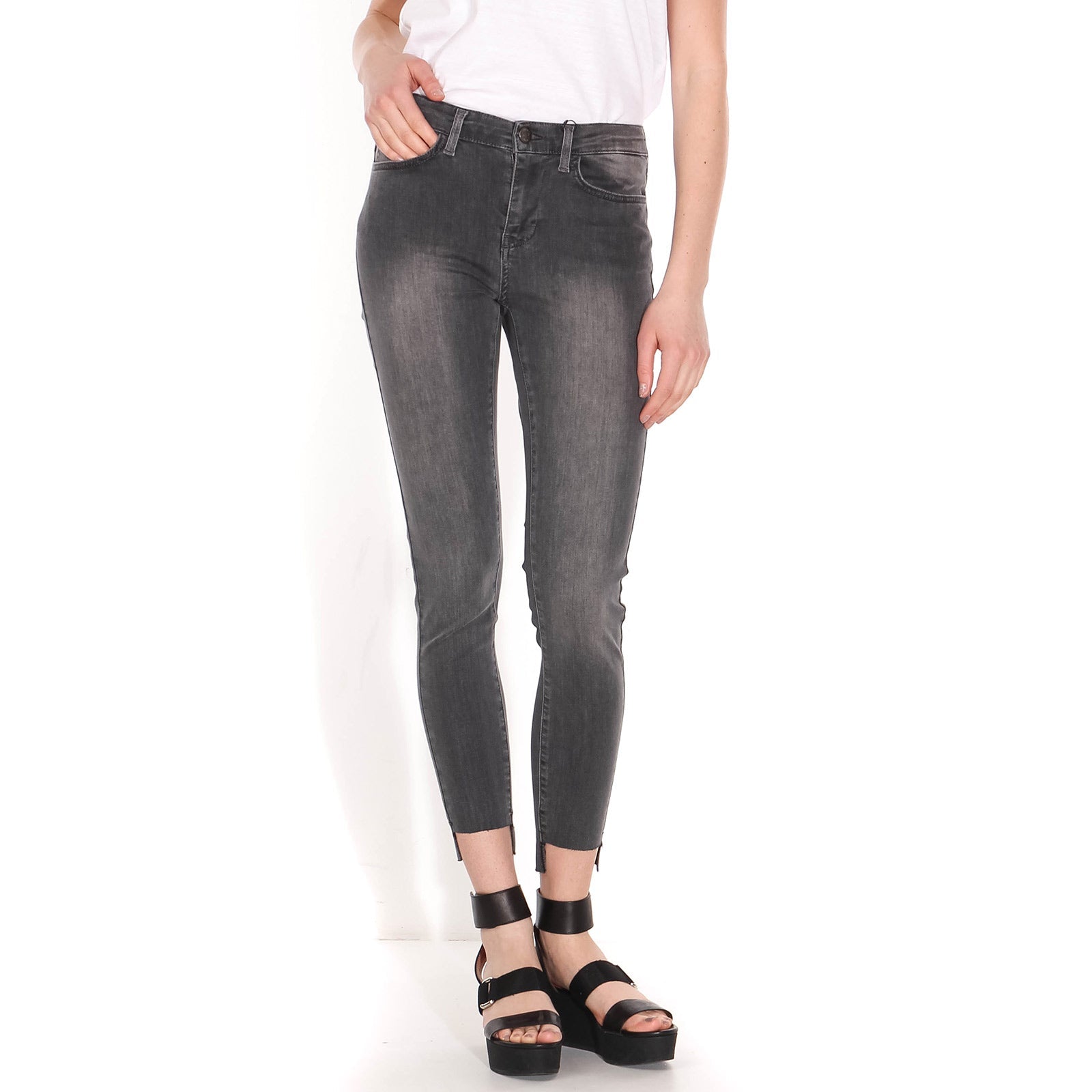 Kate Cross Crop Jeans detroit grey Five Units