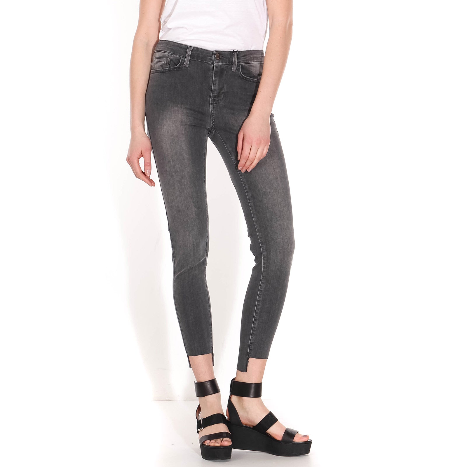 Kate Cross Crop Jeans detroit grey Five Units