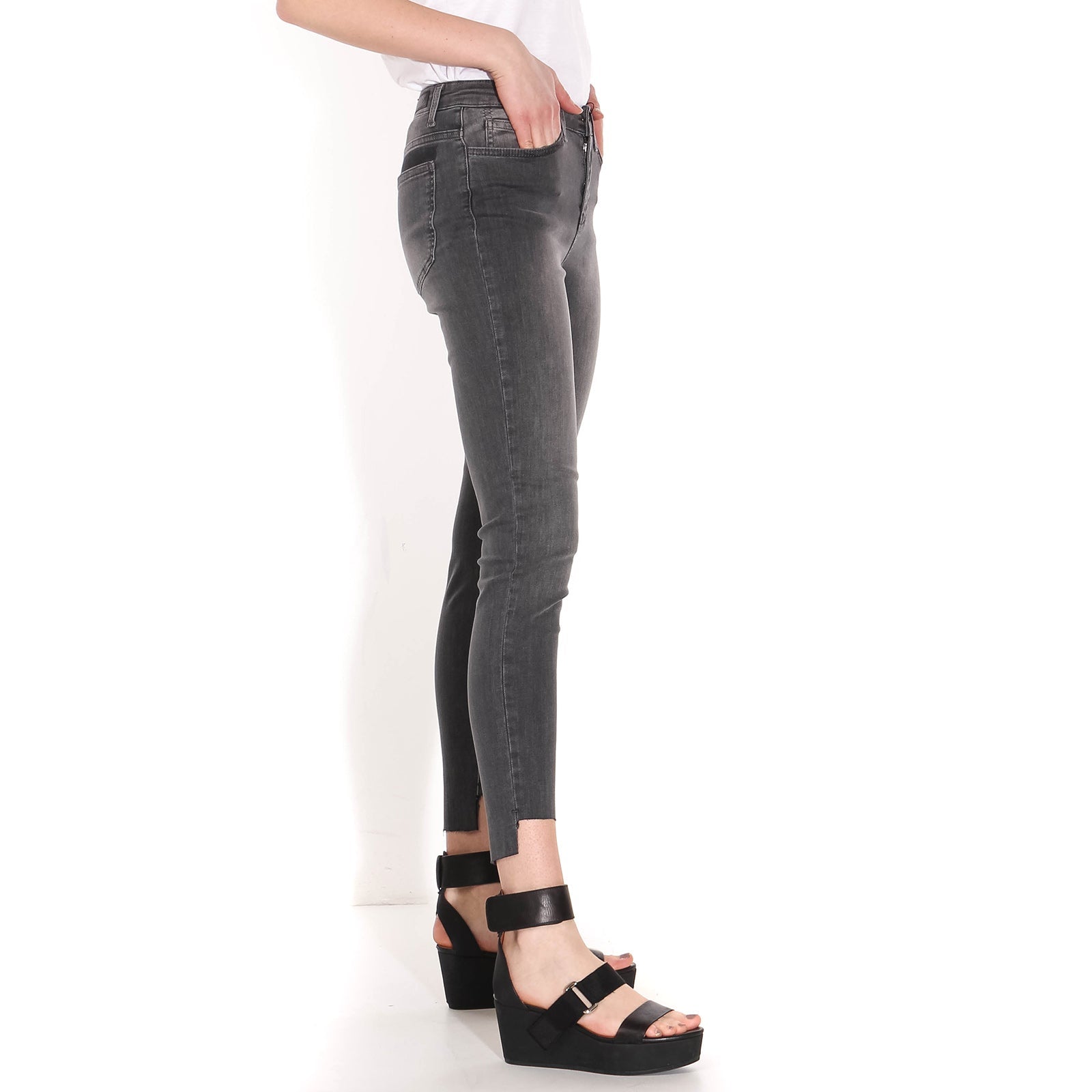 Kate Cross Crop Jeans detroit grey Five Units