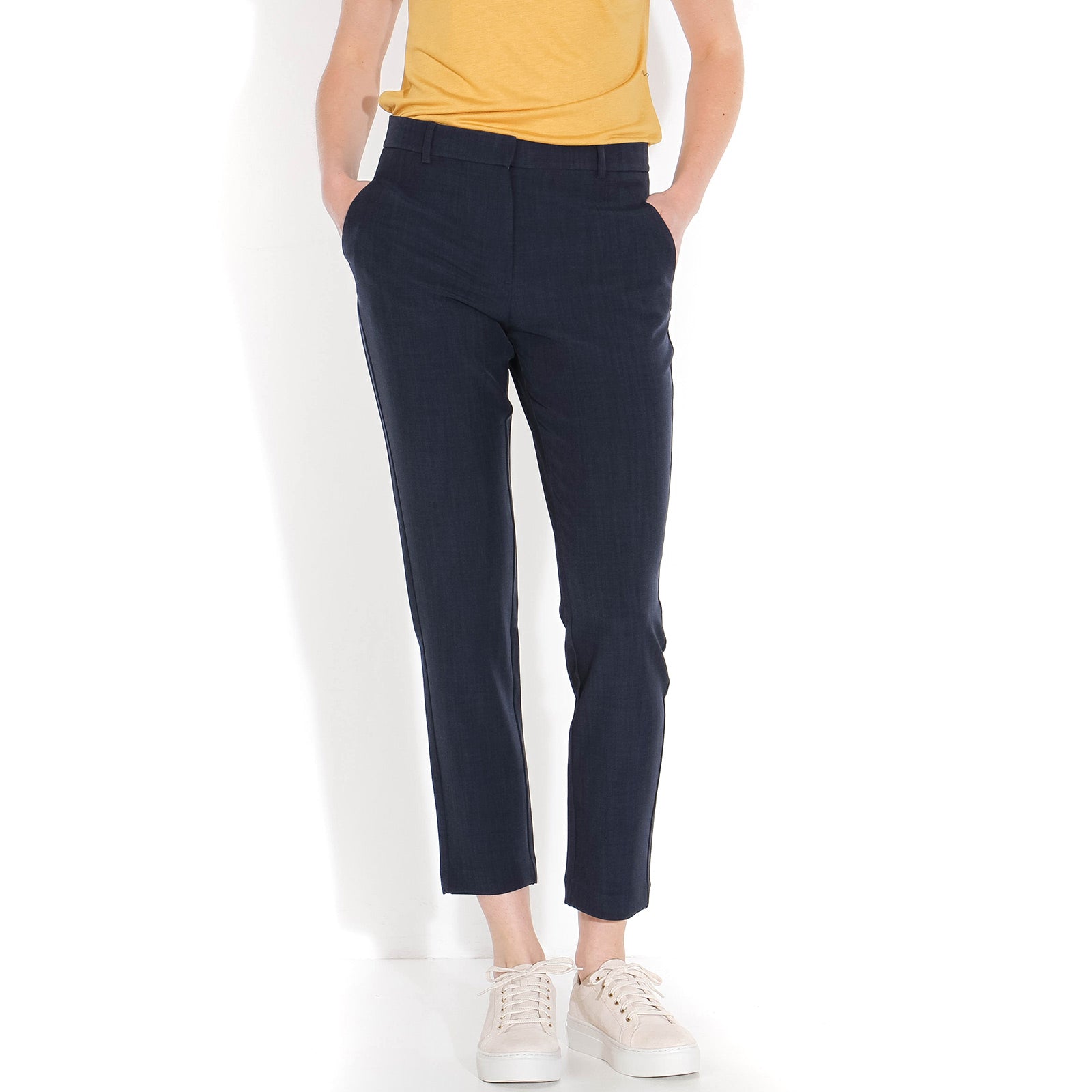 Kylie Crop 229 Pants navy melange Five Units