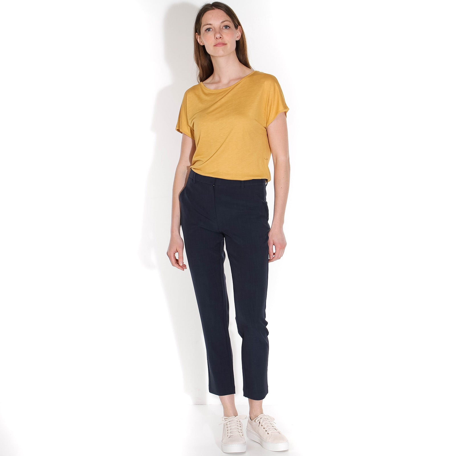 Kylie Crop 229 Pants navy melange Five Units