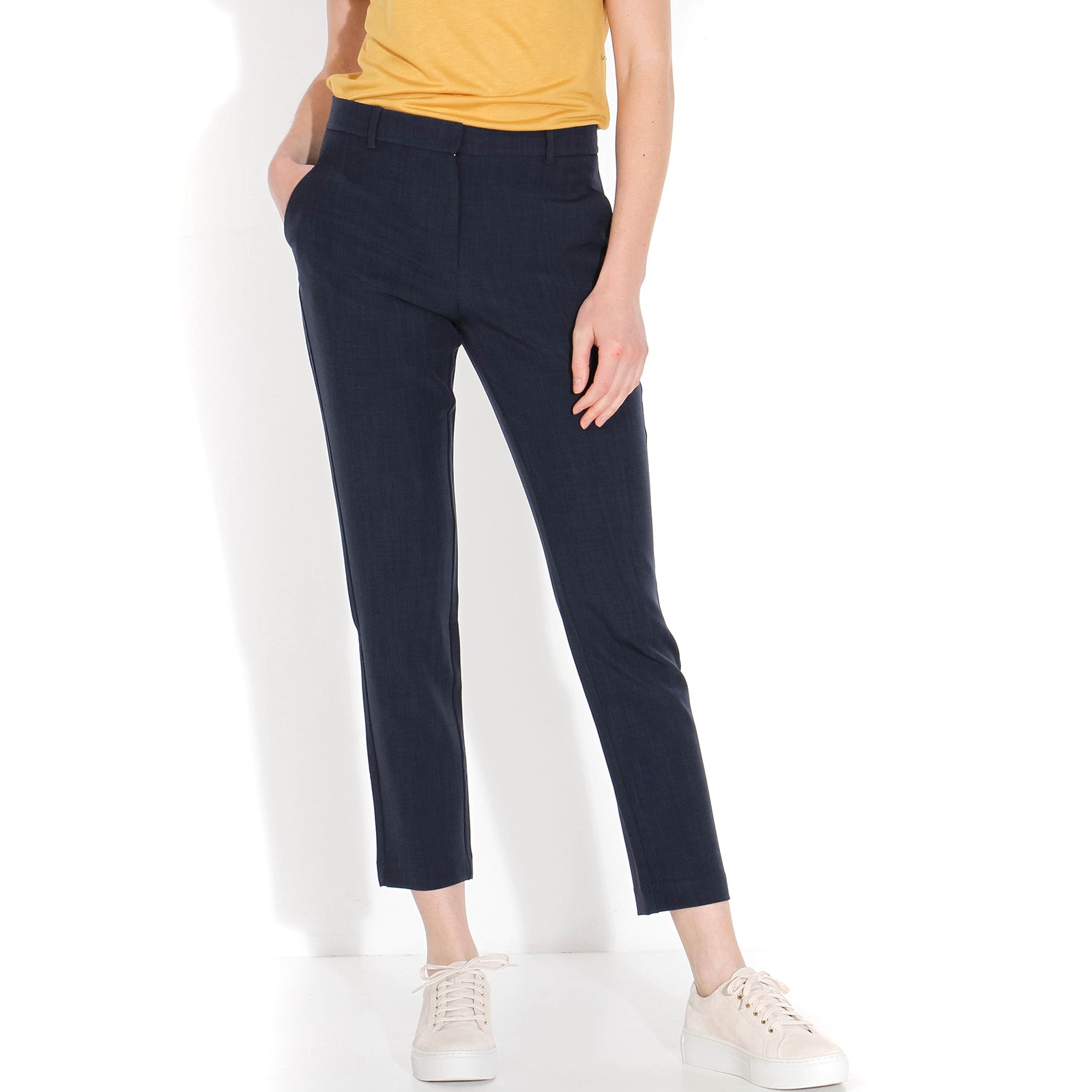 Kylie Crop 229 Pants navy melange Five Units