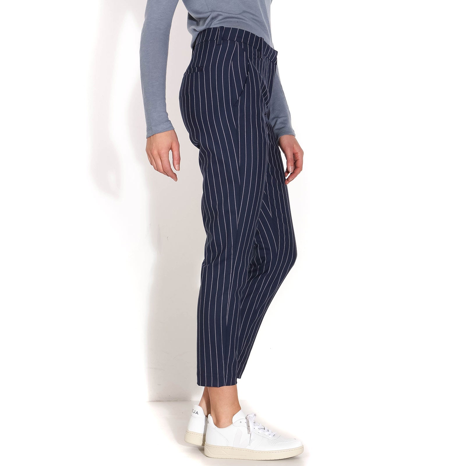 Kylie Crop 512 navy stripe Five Units
