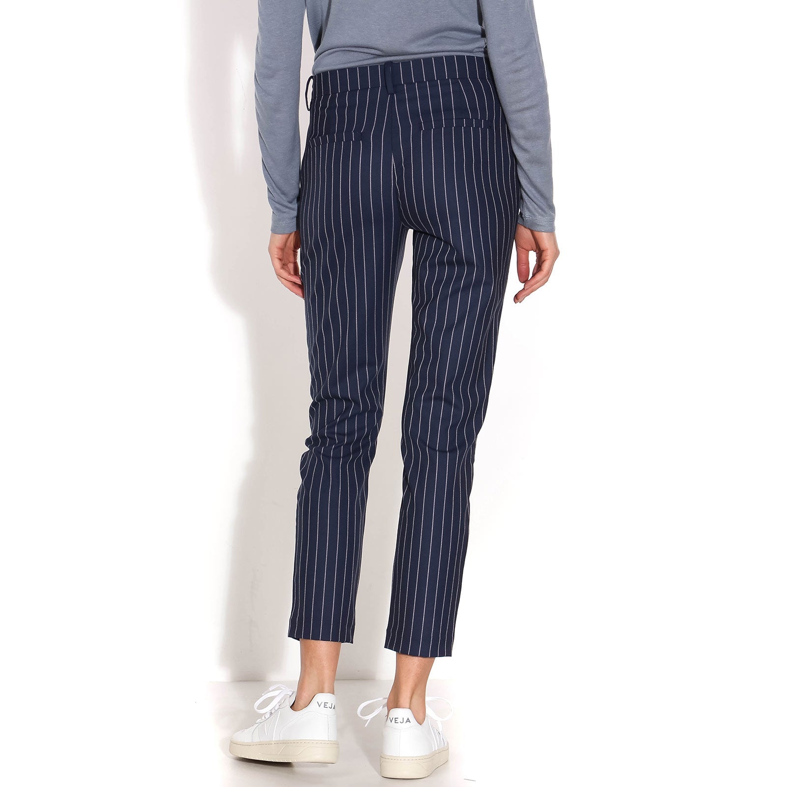 Kylie Crop 512 navy stripe Five Units