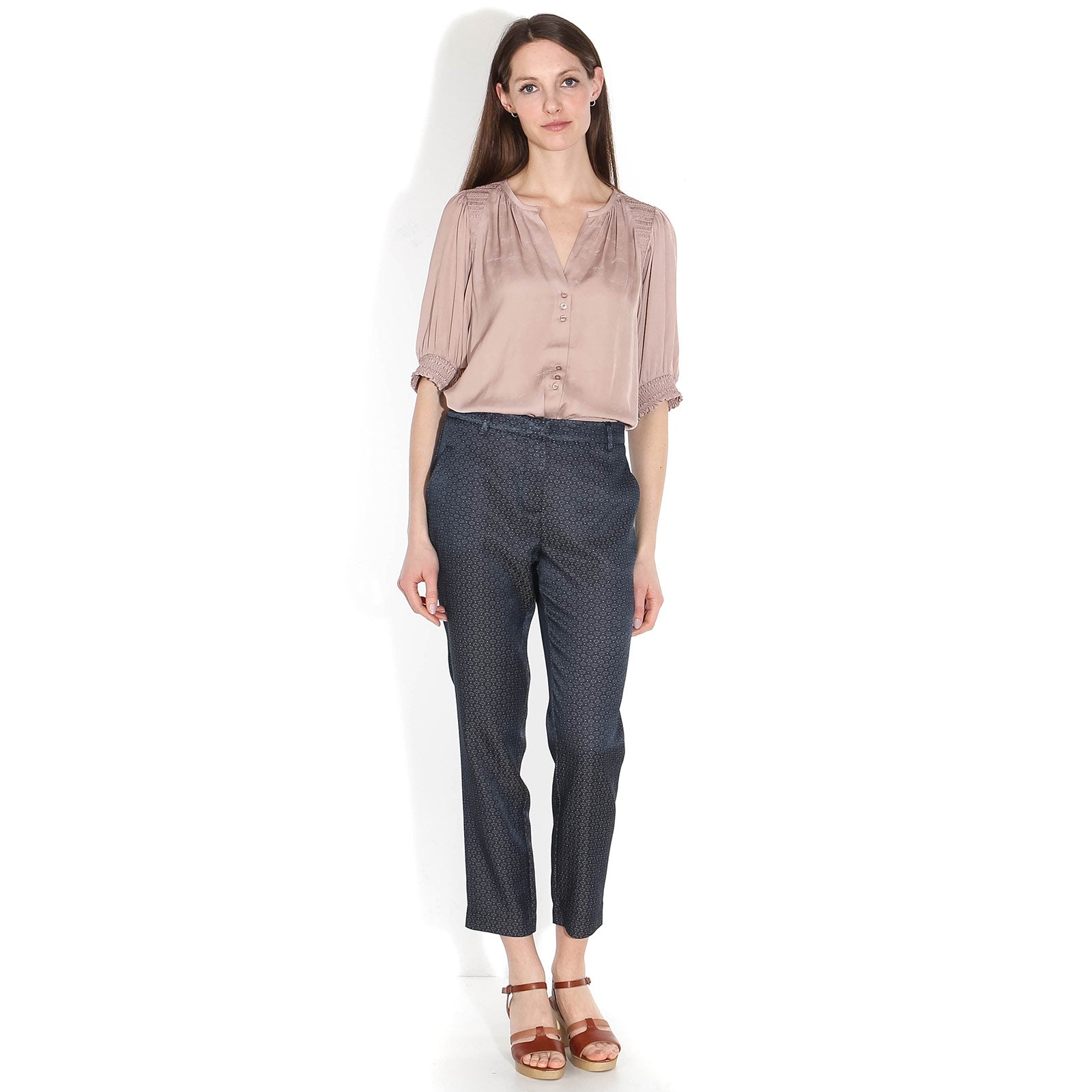Kylie Crop Pant navy blush Five Units