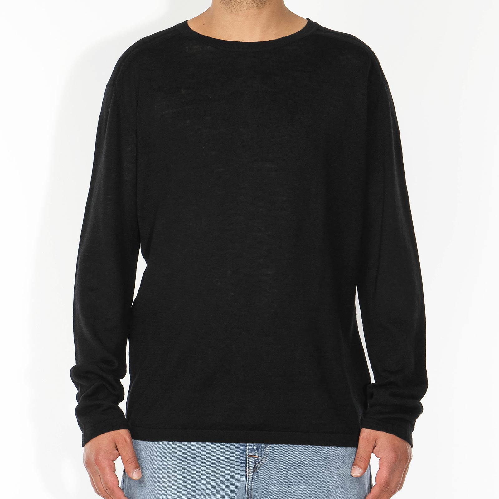 Pierre Linen Jumper black melange JohnnyLove