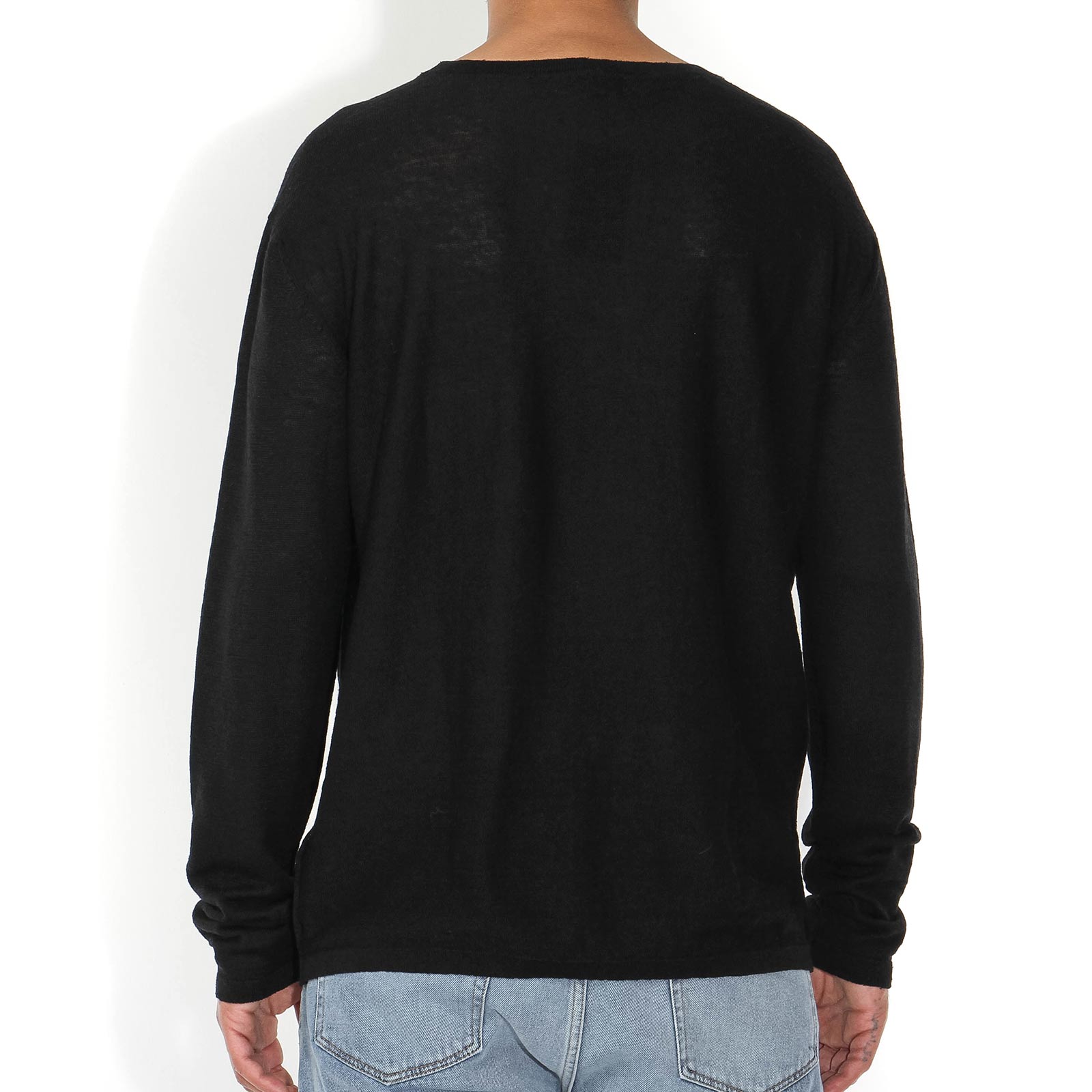 Pierre Linen Jumper black melange JohnnyLove